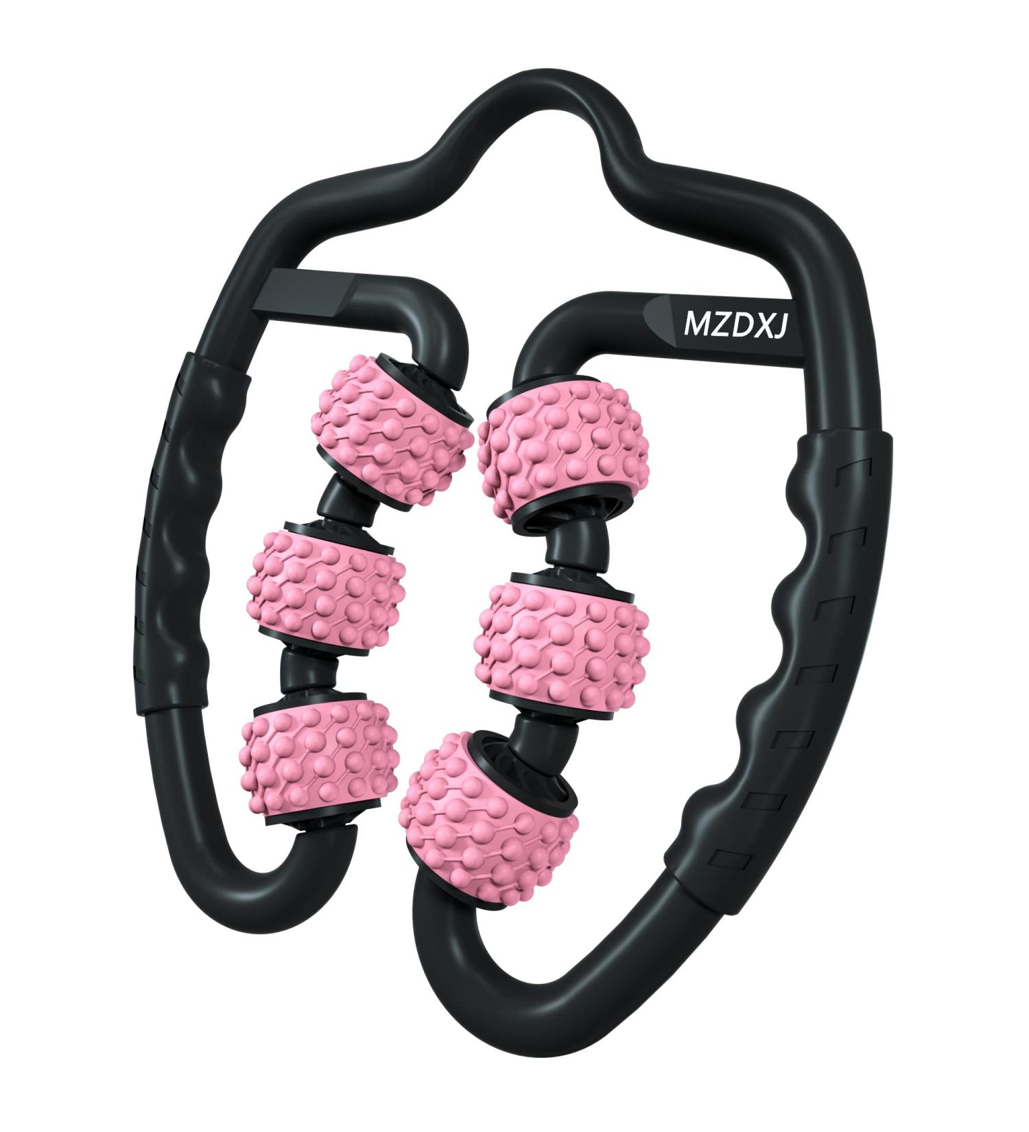 MZDXJ Fit Roller Pro Six-Wheel Fascia Muscle Roller - Relieve Muscle Soreness, Reduce Cellulite - Deep Tissue Massage Roller (Black/Pink) - Buy Online on GoSupps.com