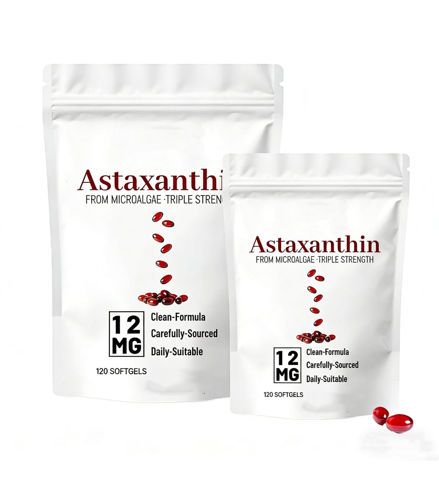 Astaxanthine | Source de microalgues fra ches | Vitalit concentration et soutien immunitaire | formule triple force | 120 pi ces par sac pour un approvisionnement de 4 mois 2pcs - Buy Online on GoSupps.com