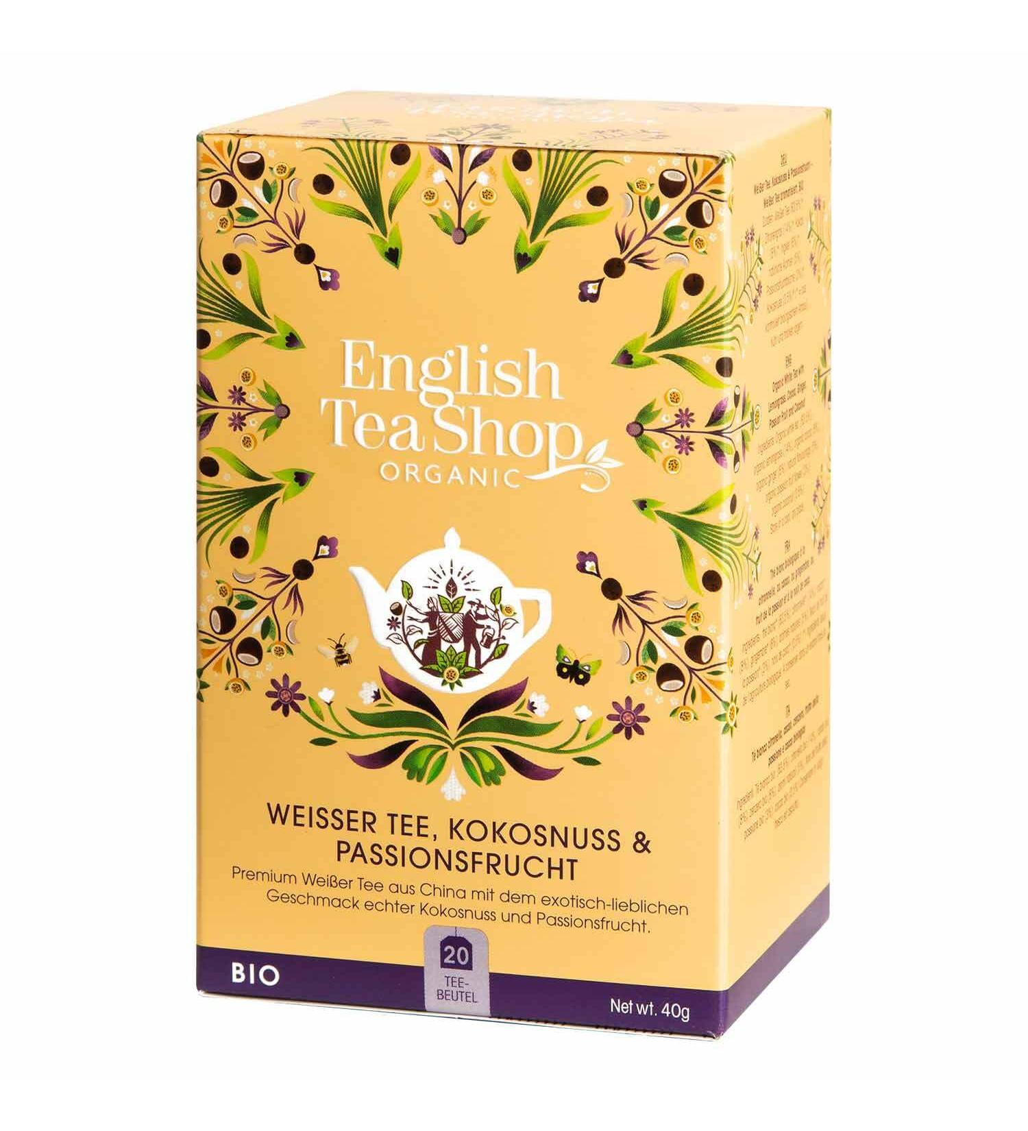 ETS - White tea coconut & passion fruit ORGANIC 20 tea bags - (DE version)