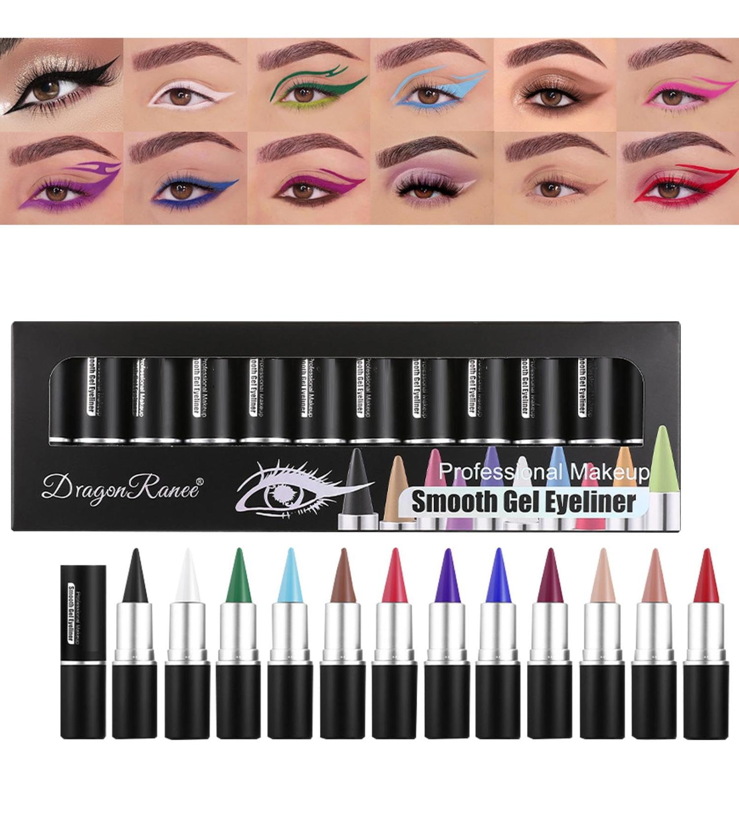  Mimoqk Waterproof Eye Liner Gel | Natural Matte Eye Liner Cream | Tinted Eye Liner Gel | Waterproof Gel Eyeliner Matte Tinted Eye Liner Natural Cream Eye Liner Natural Eye Liner for Makeup - Buy Online on GoSupps.com