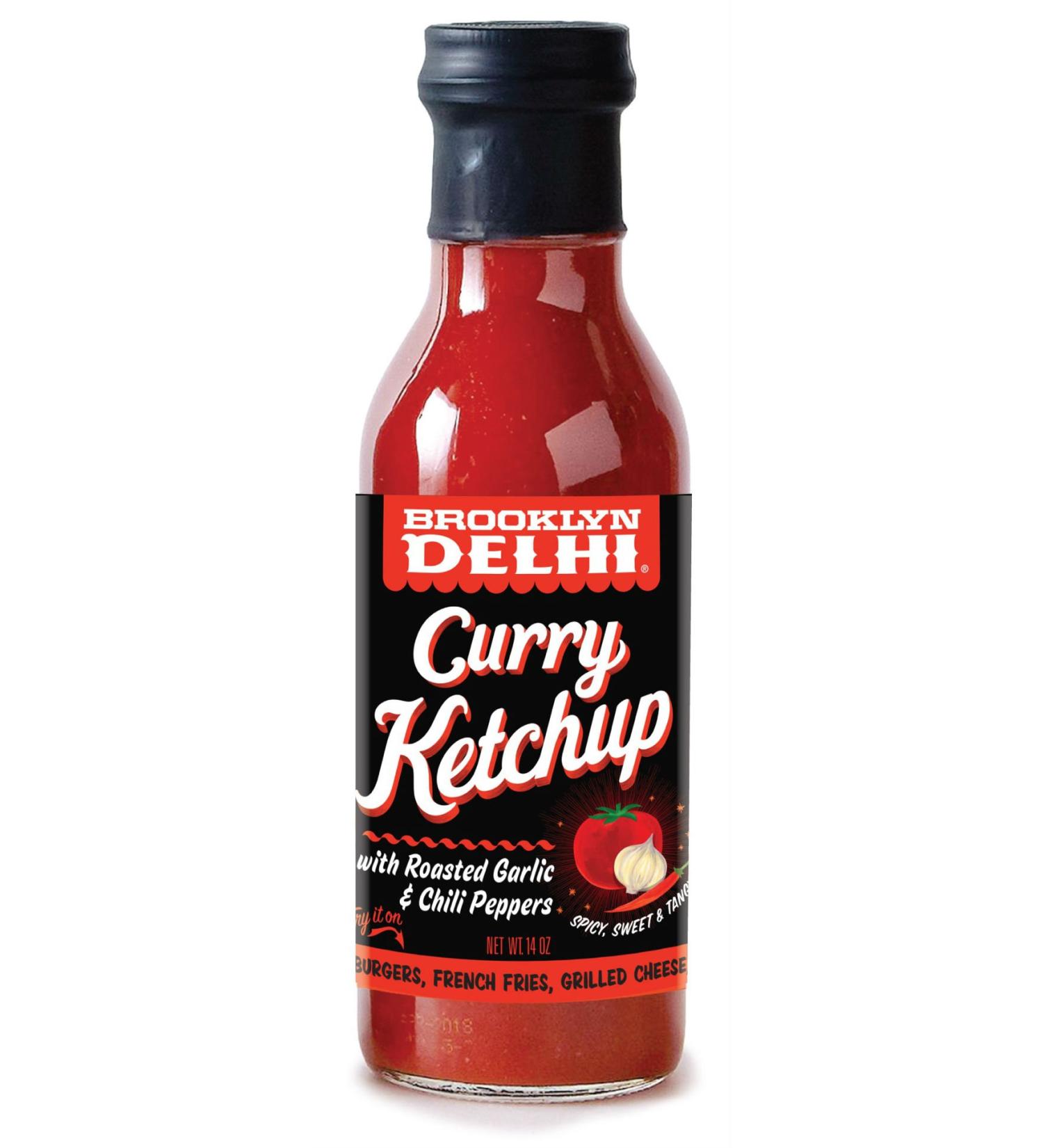 Brooklyn Delhi Curry Ketchup - Vegan, Low Sugar & Sodium - 13oz Flavorful Ketchup - Buy Online on GoSupps.com