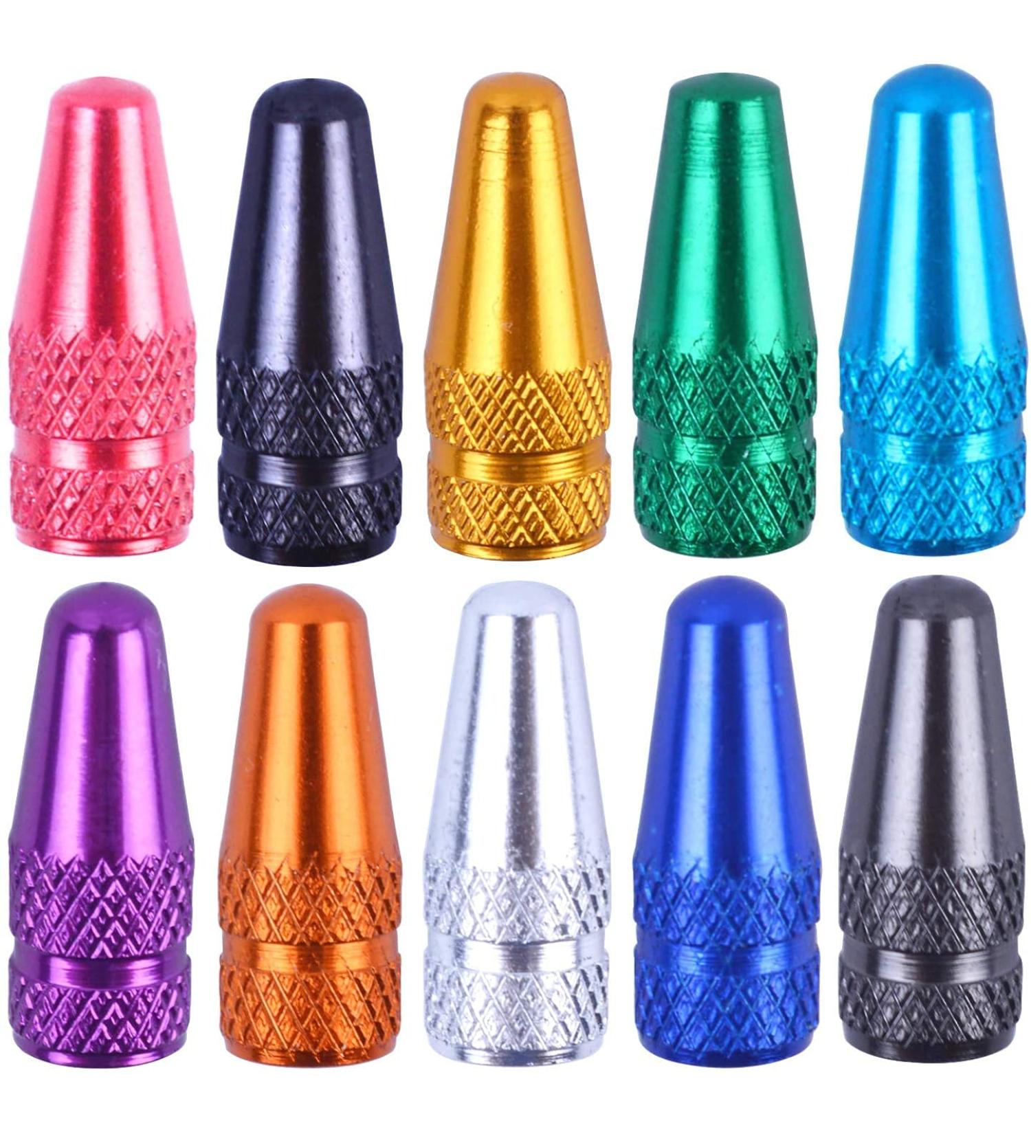 BronaGrand 40pcs Multi-Color Anodized Aluminum Alloy Bike Tire Valve Caps for French Style Presta Valve - Buy Online on GoSupps.com