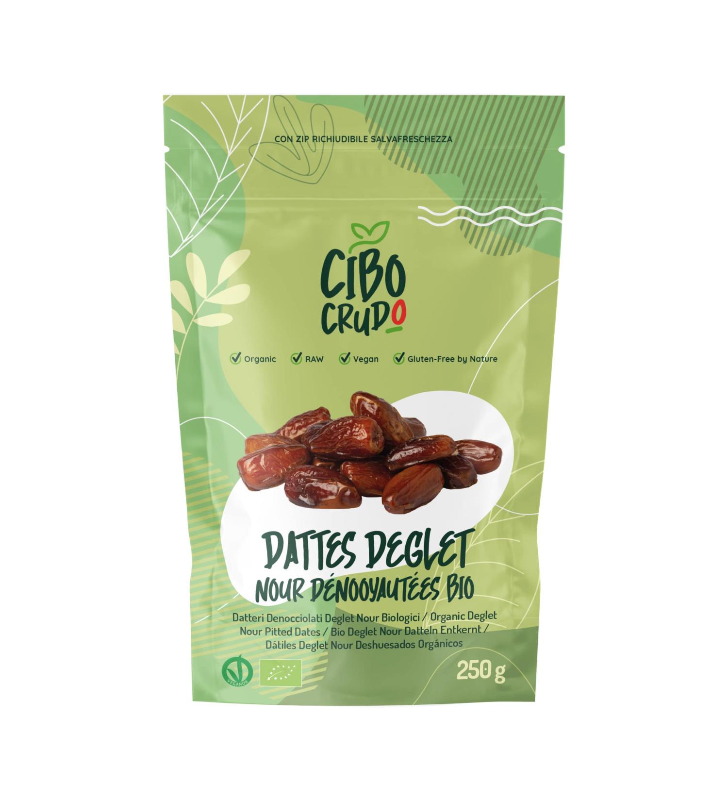 Organic Deglet Nour Dates - 250g. Dried Pitted Dates. Organic and Natural Dehydrated Dates. - Buy Online on GoSupps.com