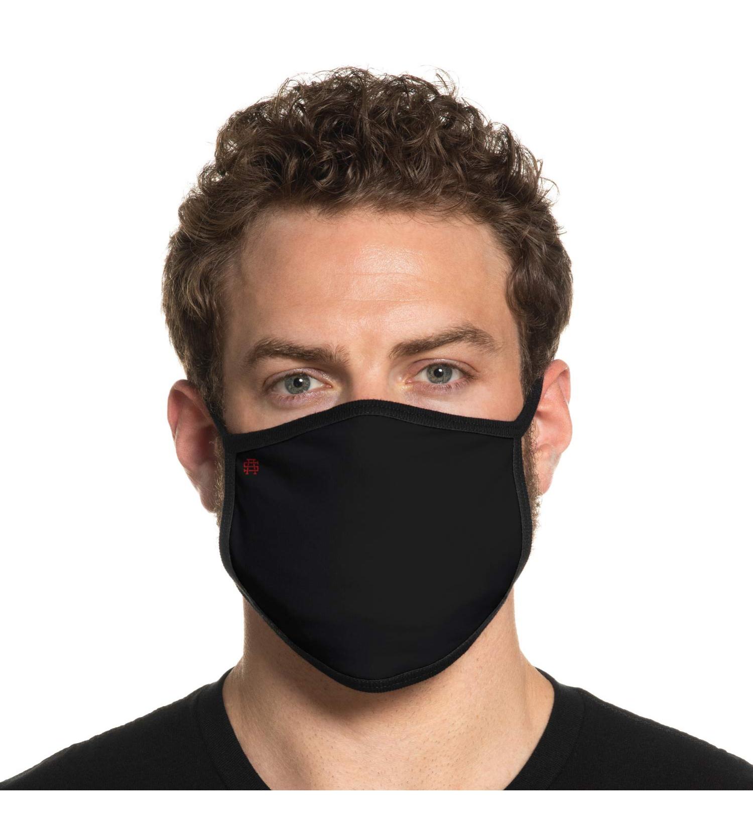 Black Reversible Medium/Large Cloth Face Mask - Made in USA, Reusable & Washable for Work and School - Buy Online on GoSupps.com