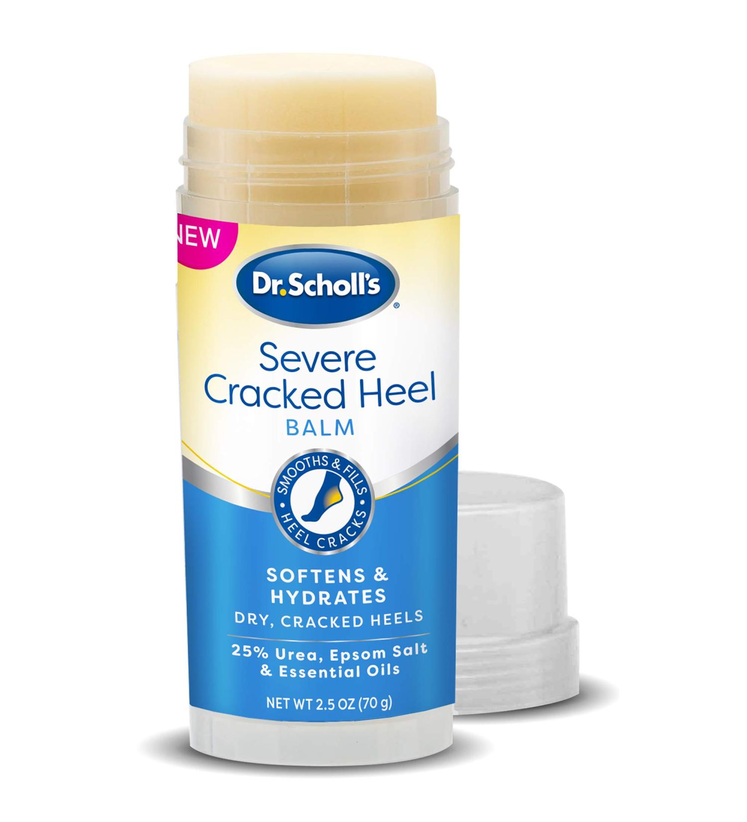 Dr. Scholl's Cracked Heel Repair Balm 2.5oz - 25% Urea, Heals & Moisturizes Dry Cracked Feet - Buy Online on GoSupps.com
