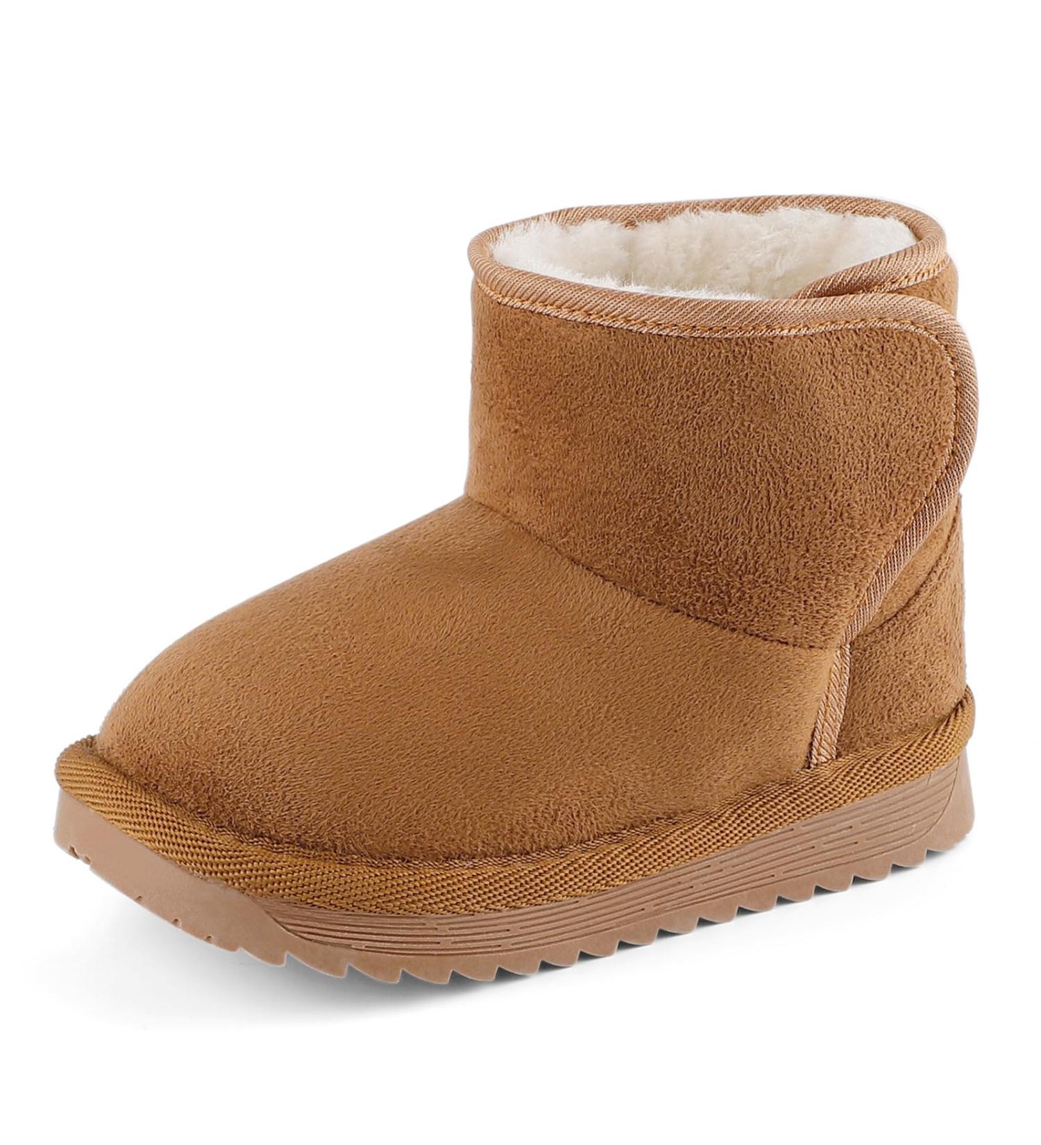 MK MATT KEELY Baby Winter Snow Boots Toddler Unisex Plush Booties - Brown | 5 UK Child - Buy Online on GoSupps.com