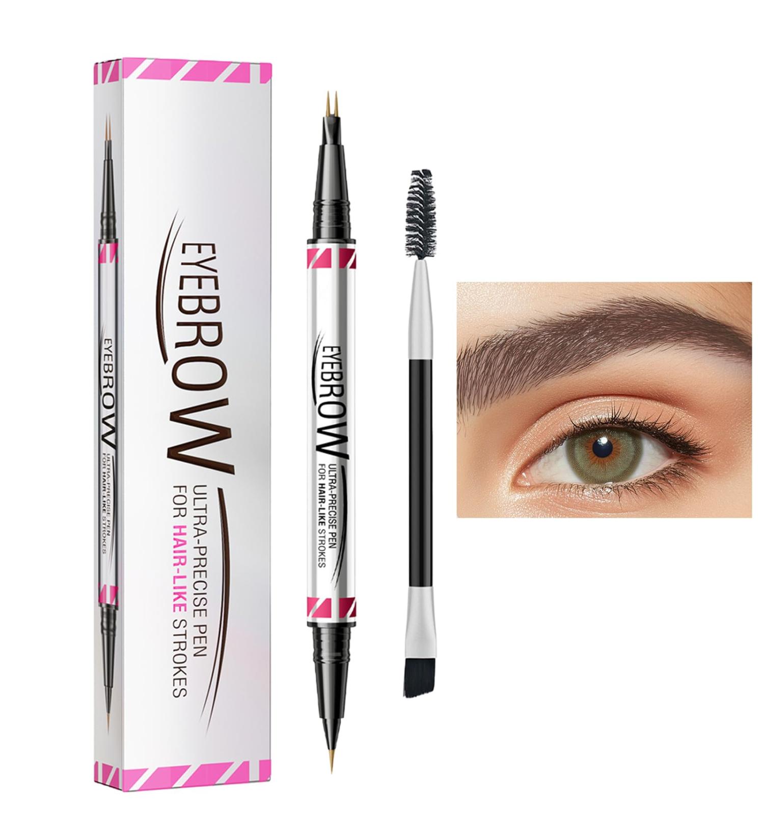  Ungtyb Brow Sculpting Pencil Waterproof Eyebrow Pen Long Lasting Smudge Proof 2 in 1 Natural Looking Eye Liner Ideal for Travel Shopping Business Trips 0.2 ml+1 ml - Buy Online on GoSupps.com