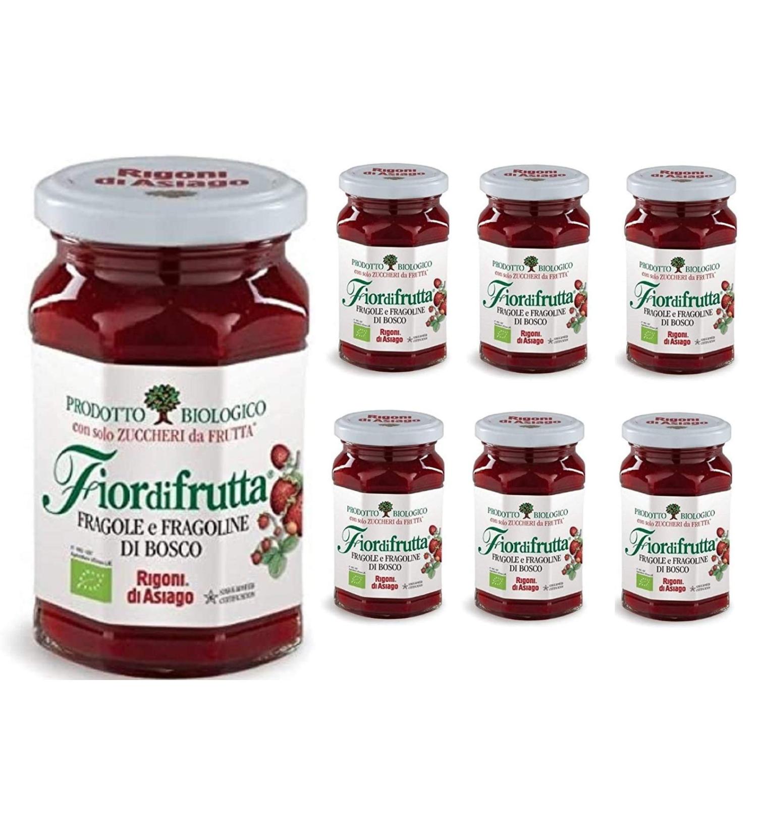 6 x Rigoni di Asiago Fiordifrutta Italian Earth Berry & Wild Strawberry Jam BIO 250 g