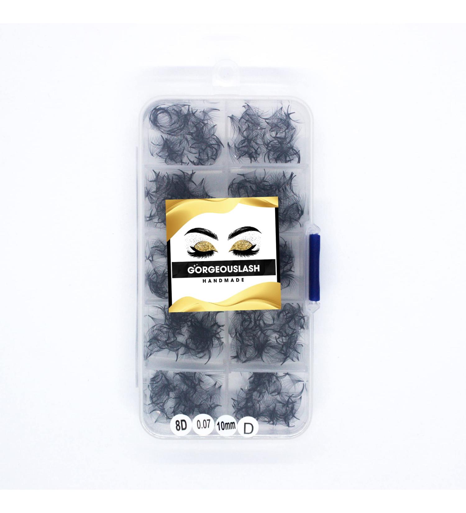 Shop 1000 Premade Lash Fans - 10D 8D 7D 6D 5D 4D 3D Eyelash Extensions - Handmade Quality 8D Curl D 10mm - Buy Online on GoSupps.com