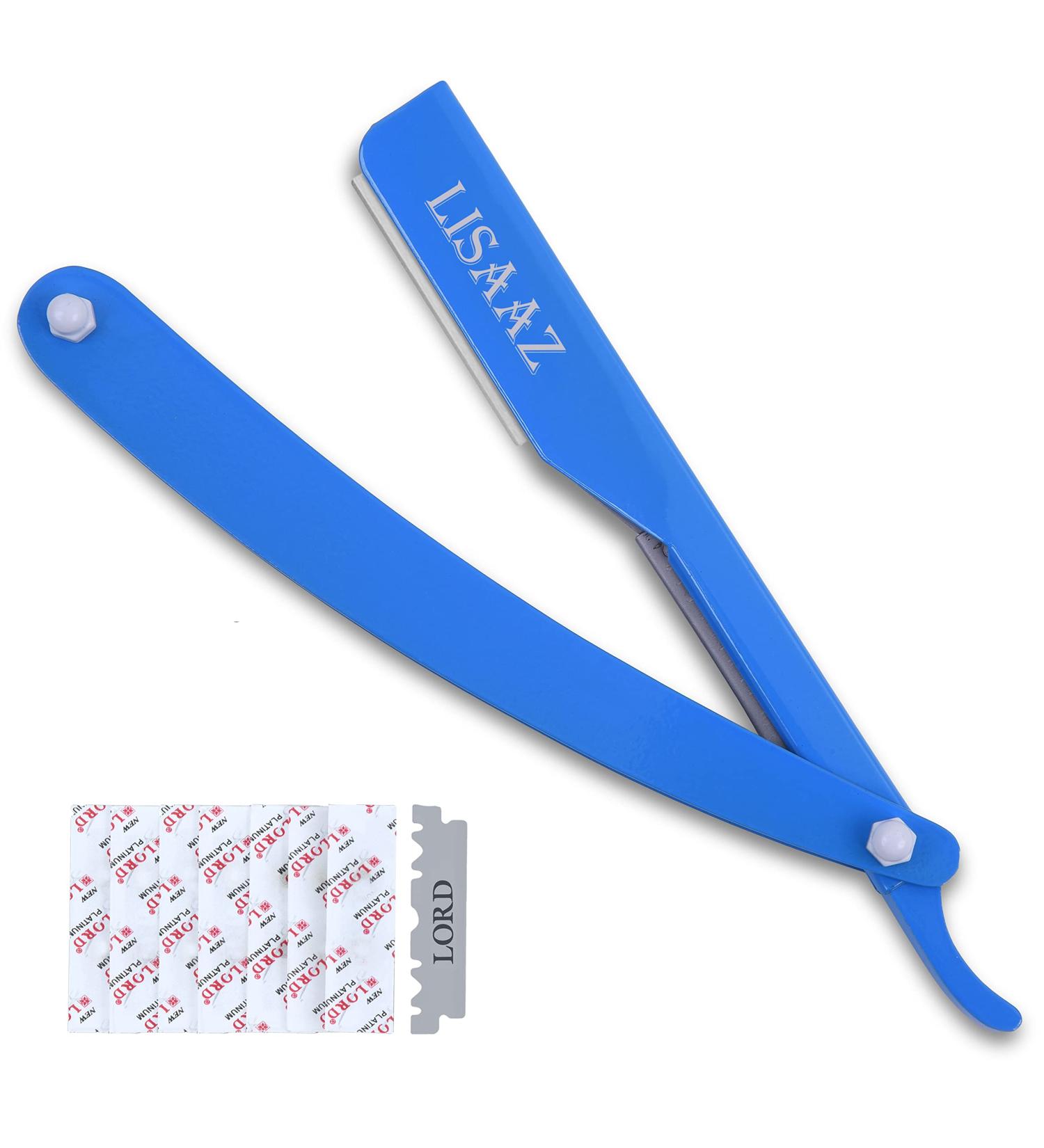 Premium Black Straight Razors for Men - Classic Shaving with 10 Stainless Steel Blades | Professional Barber Supplies & Accessories - Buy Online on GoSupps.com