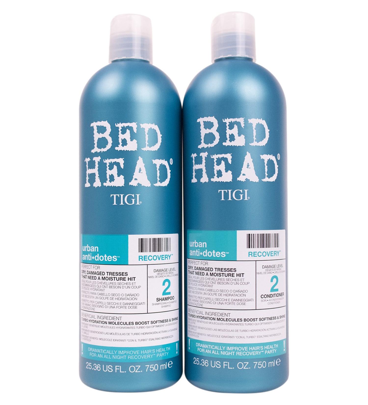 Bed Head Shampoo and Conditioner Urban Antidotes Recovery 25.36 Fl Oz (Pack of 2)