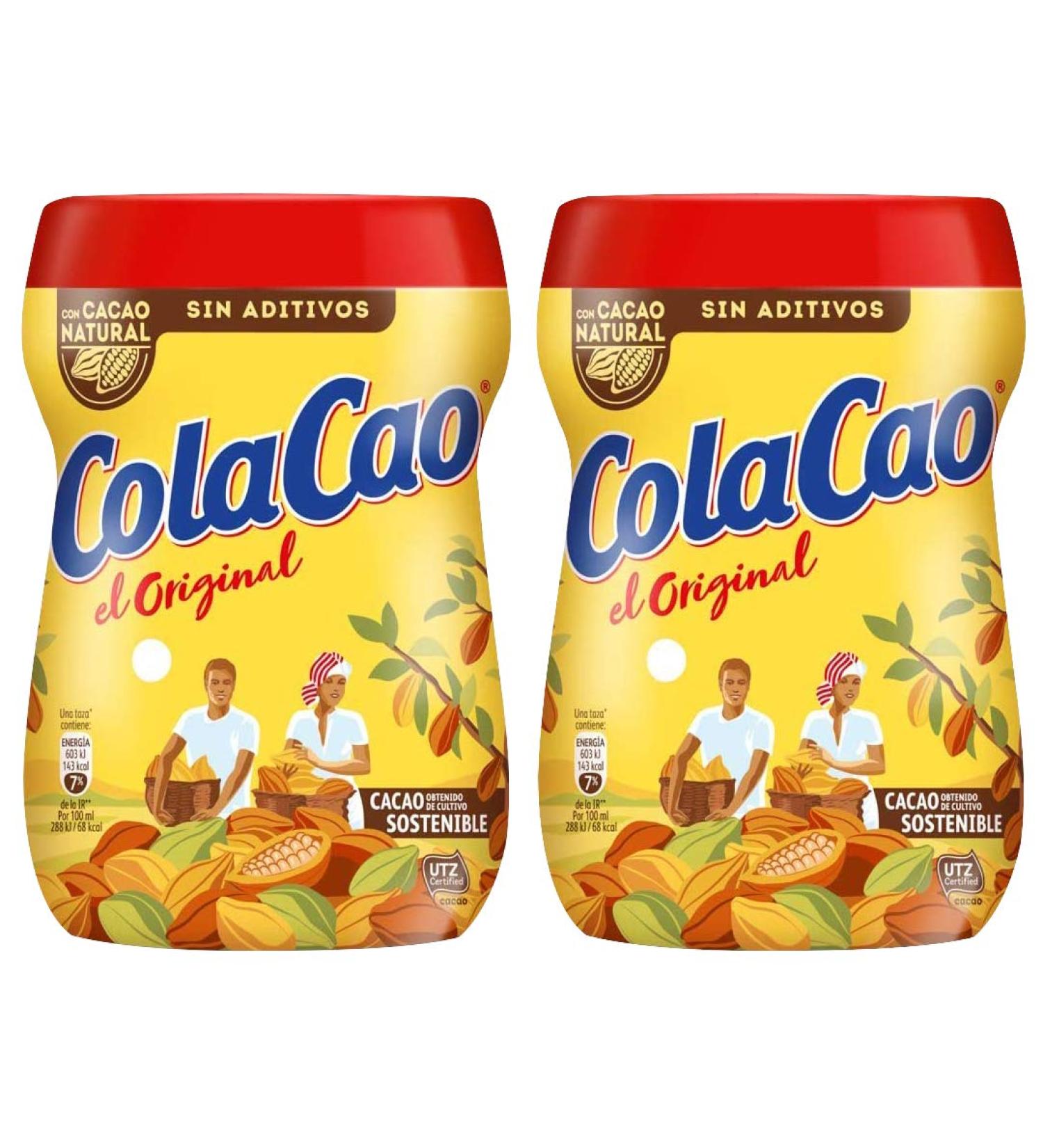 ColaCao Original Chocolate Drink Mix | Made with Natural Cocoa Beans in Spain | No Additives | UTZ Certified | 13.51 oz (2 Pack) | Great for Breakfast - Buy Online on GoSupps.com