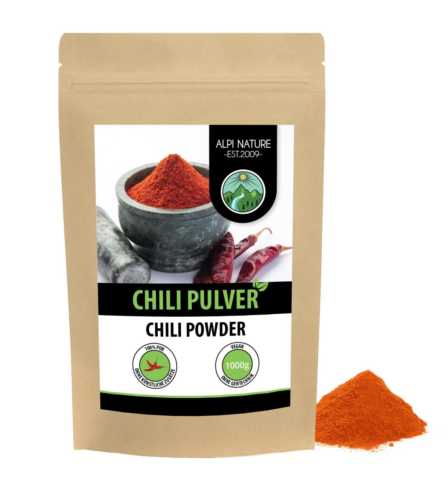 Buy 1kg Chili Powder | 100% Natural & Additive-Free Ground Chili Peppers | Premium Chili Spice for Cooking - Buy Online on GoSupps.com
