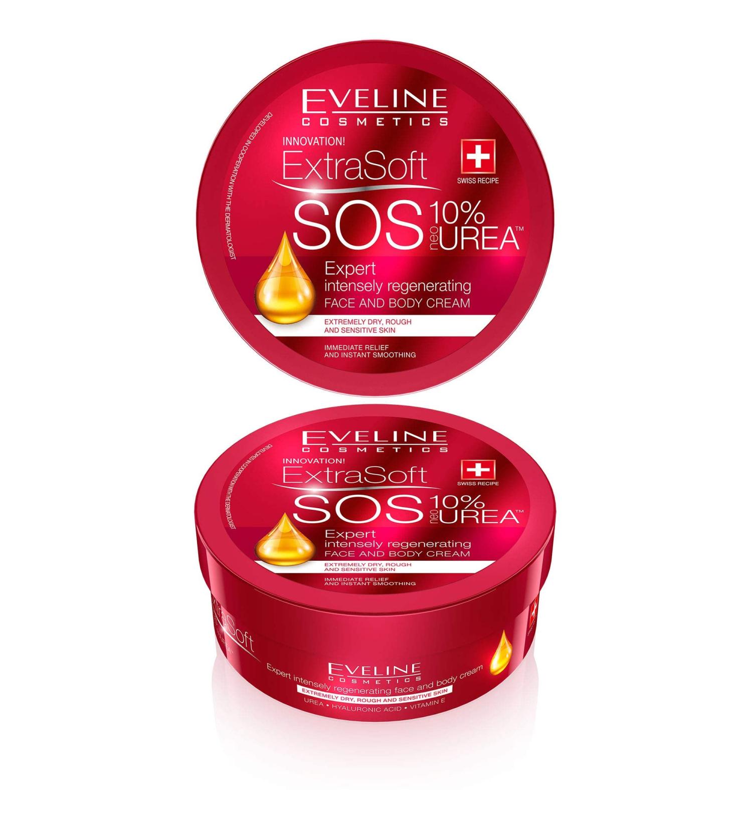 Eveline Cosmetics SOFT SOS 10% UREA Face & Body Cream 175ml - Hydrating Soothing Moisturizing - Shop Internationally - Buy Online on GoSupps.com