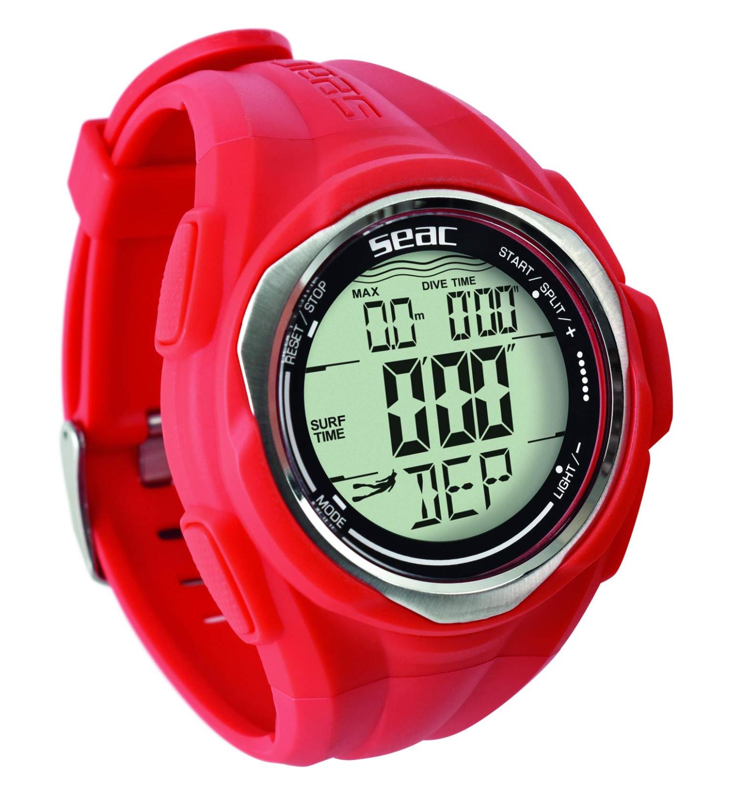 Seac Partner Wrist-Mount Freediving Computer in Red - Buy Online Now - Buy Online on GoSupps.com