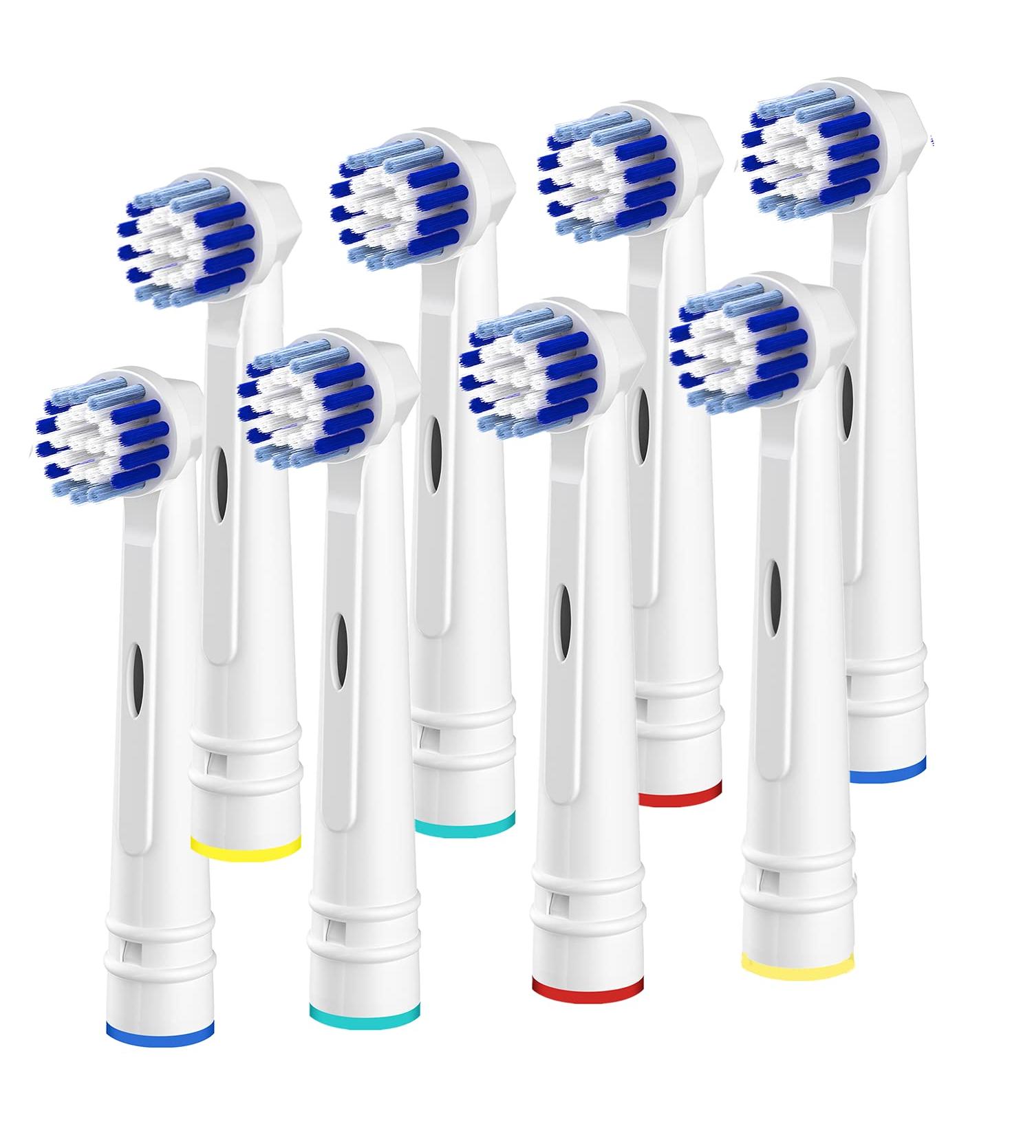8 Pack Replacement Toothbrush Heads for Oral-B Braun Electric Toothbrushes - Compatible with Oral-B 7000/Pro 1000/9600/500/3000/8000 - Professional Brush Heads Refill - 1 Count - Buy Online on GoSupps.com