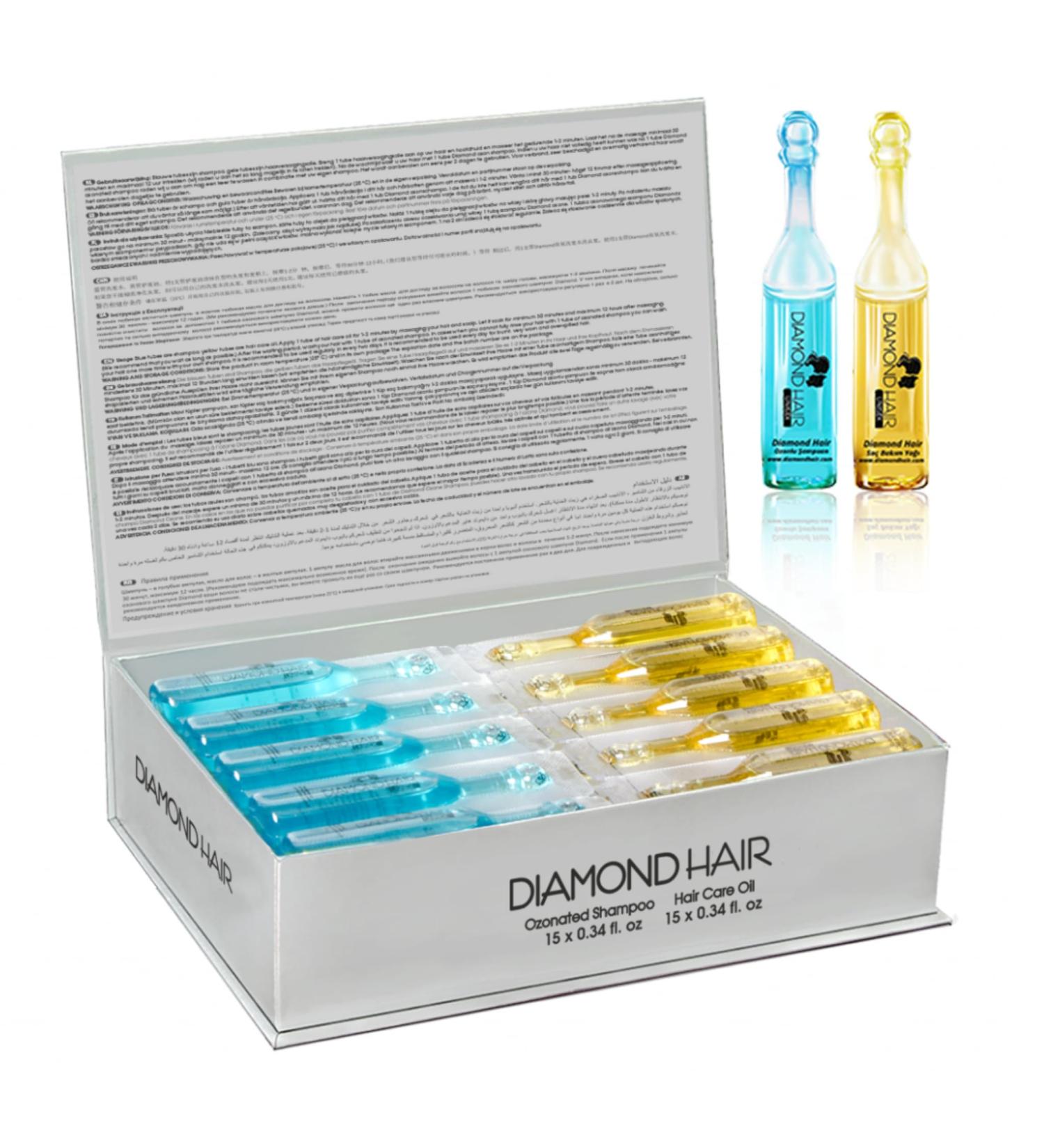 Diamond Hair Set Hair Oil and Shampoo - Argan Hair Oil - Rosemary Oil - Hair Growth Oil - Buy Online on GoSupps.com