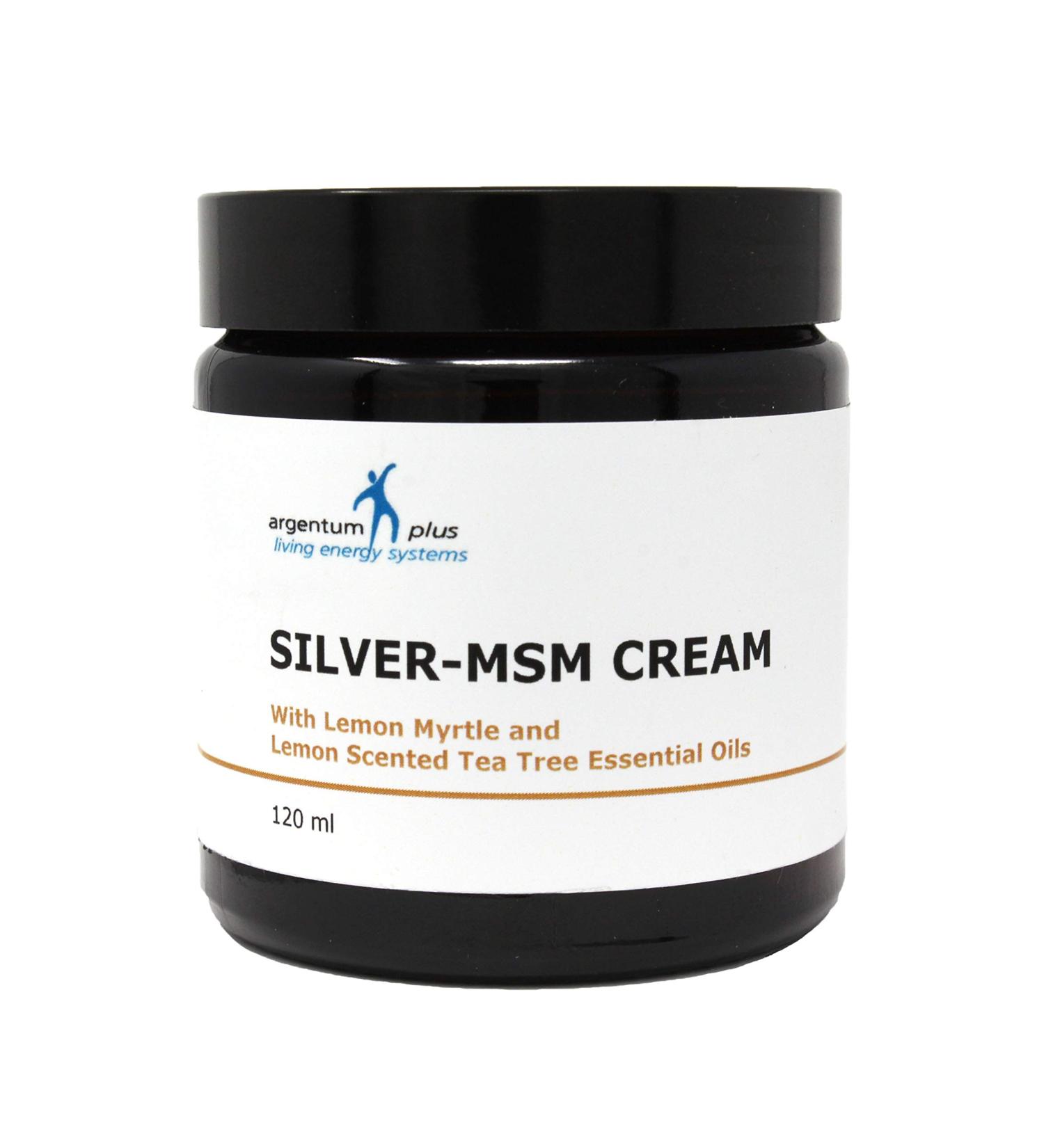 Buy Silver MSM Cream with Lemon Myrtle & Tea Tree Oil - 120ml | International Shipping Available - Buy Online on GoSupps.com