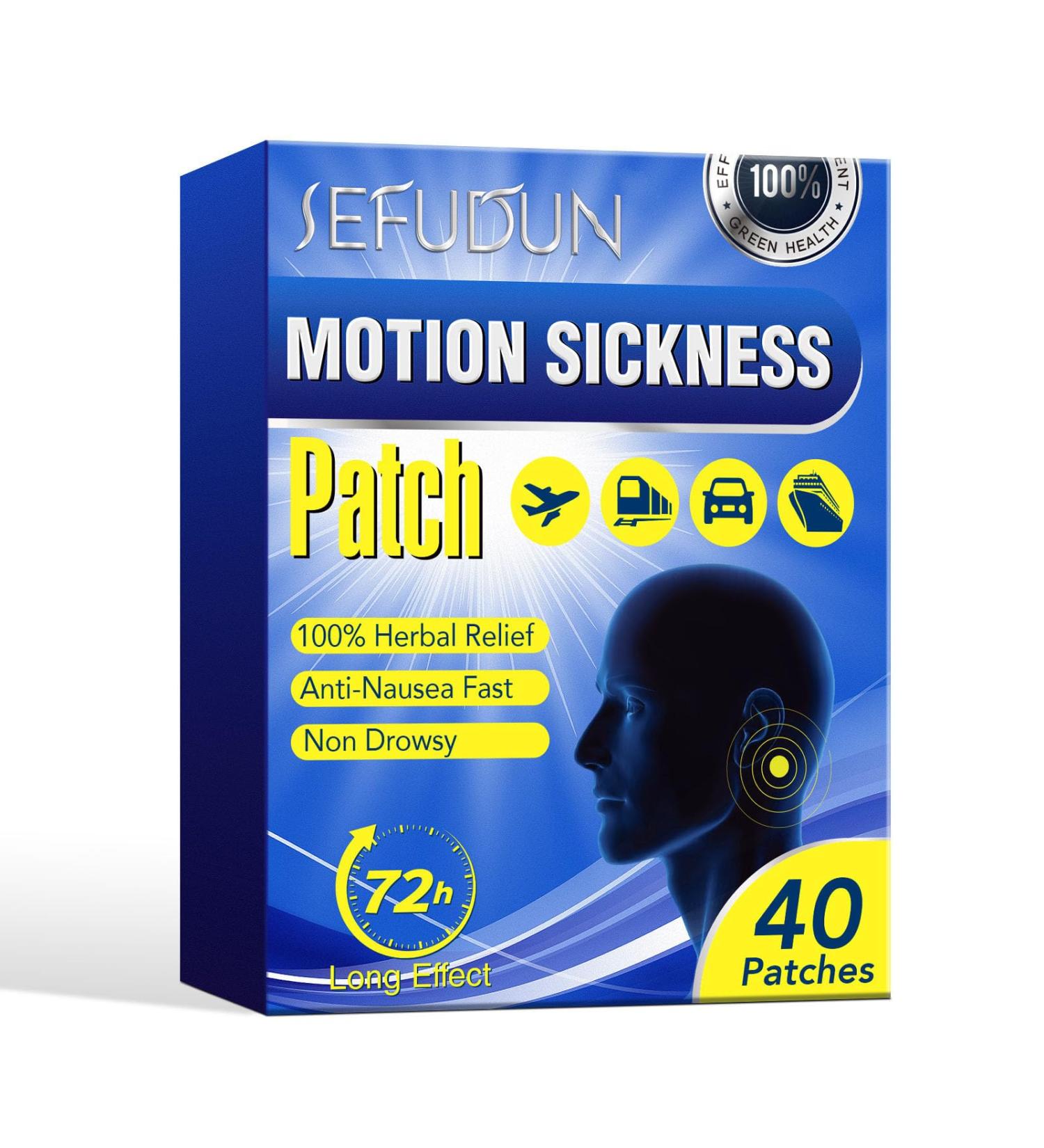 80-Pack Motion Sickness Tablets & Anti-Nausea Patches for Travel - Relieve Nausea Vomiting & Dizziness - Buy Online on GoSupps.com