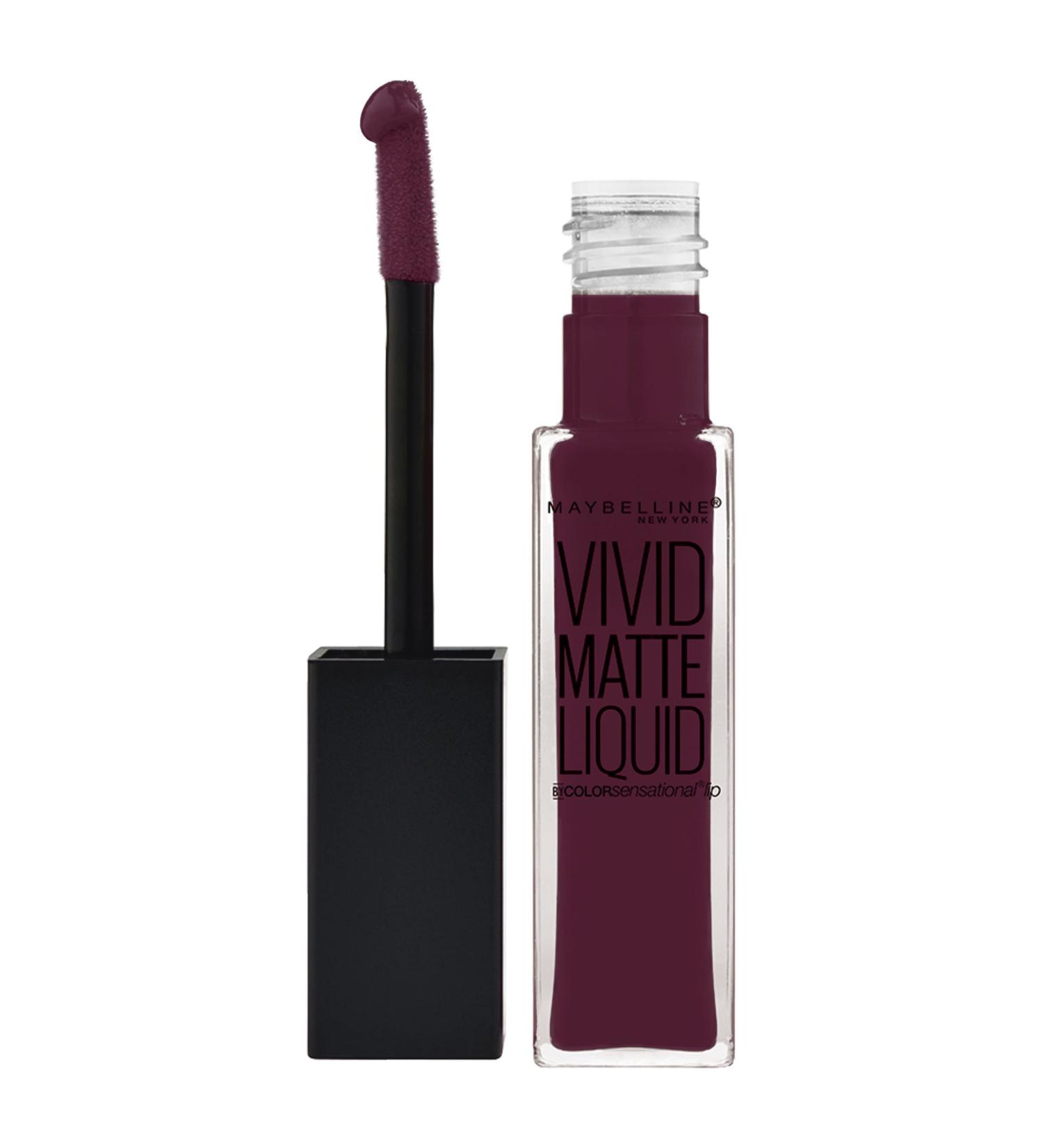 Maybelline Color Sensational Vivid Matte Liquid Lipstick - Corrupt Cranberry (Number 39) - Buy Online on GoSupps.com