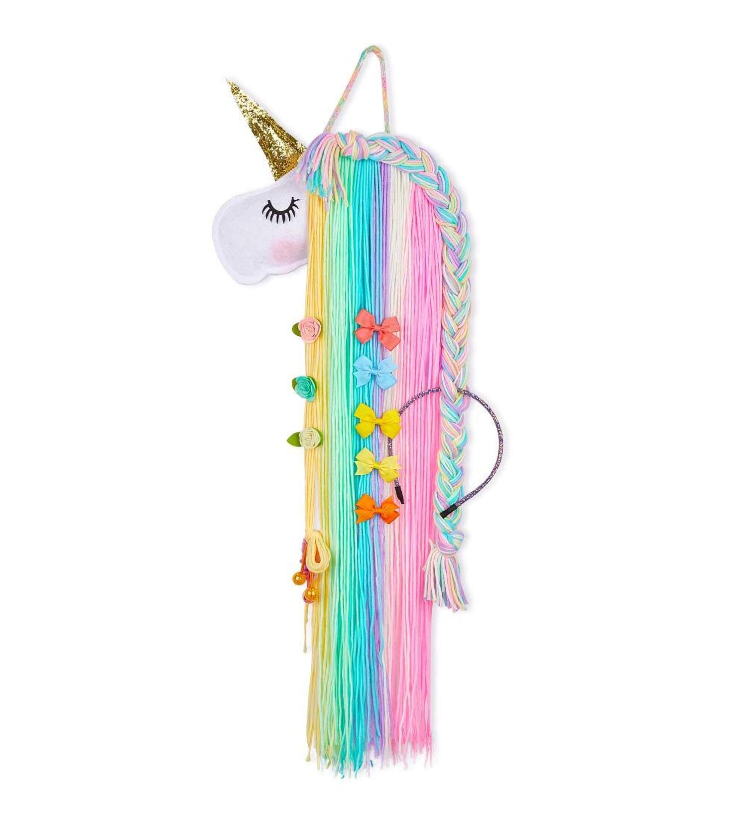 Gearmax Unicorn Hair Clips Storage Holder - Stylish Organizer for Hair Clips Bows & Headbands - Ideal Unicorn Hair Accessories for Kids & Adults - Buy Online on GoSupps.com