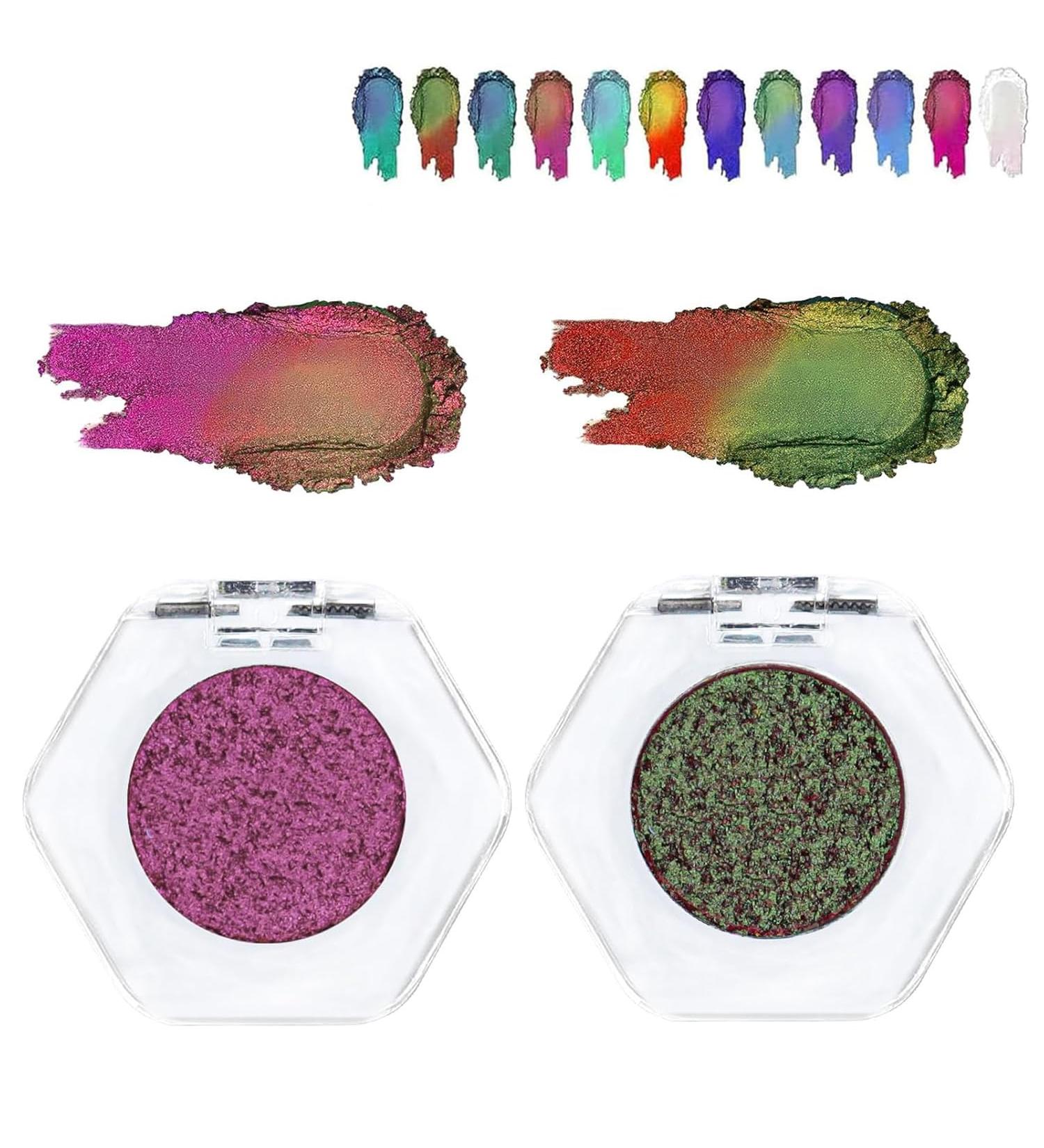 Adriana Nicole Cosmetics Eyeshadow Ethereal Eyeshadow Adriana Nichole Cosmetics Sparkling Eyeshadow Ethereal Single Color-shifting Eyeshadow Suitable for All Skin Types (Style N) - Buy Online on GoSupps.com