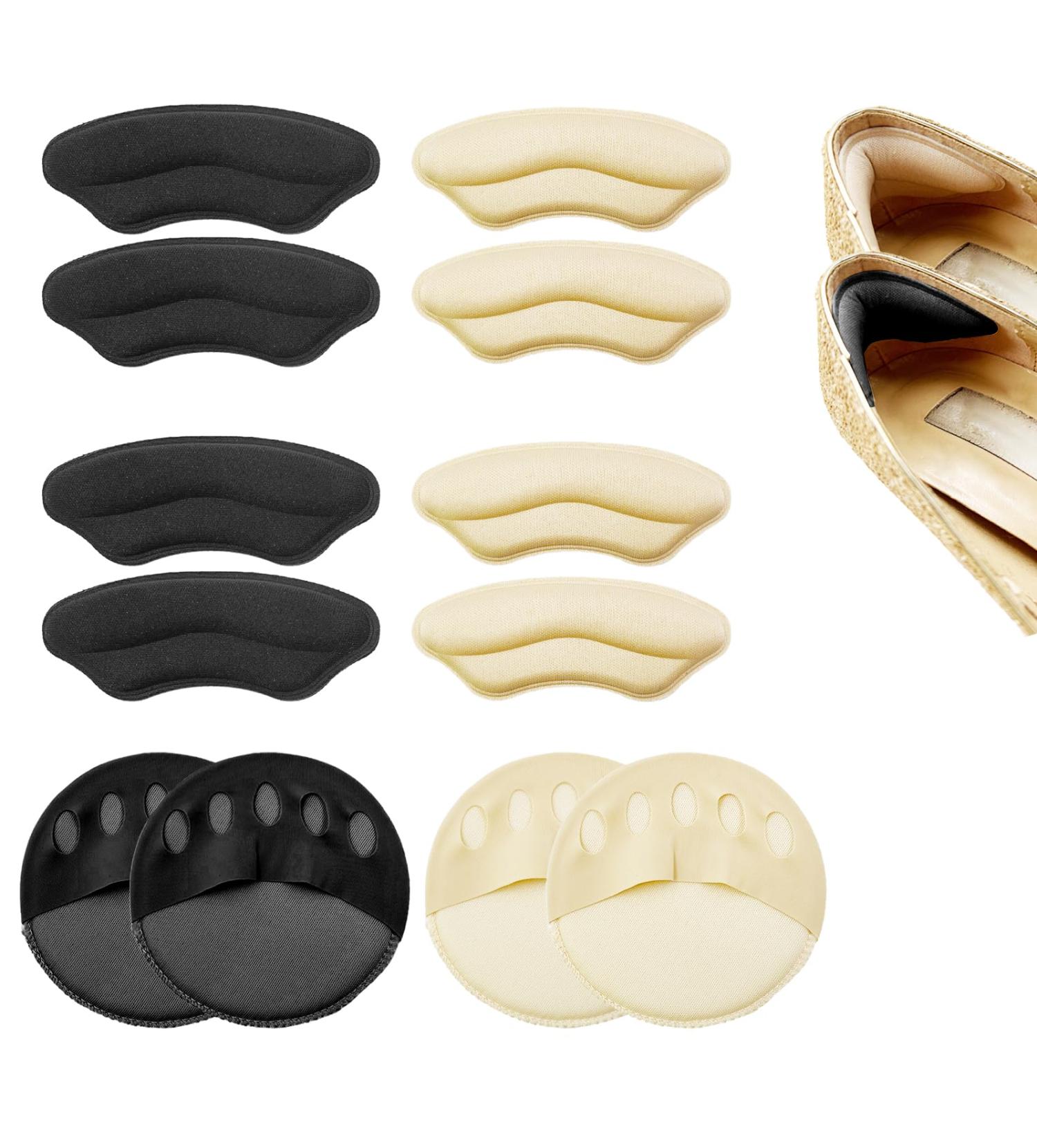 Daily Treasures Heel Pads & Foot Cushions - Reusable Anti-Slip Inserts for Shoes | Comfort for Men & Women | Blister Protection (Apricot & Black - Buy Online on GoSupps.com