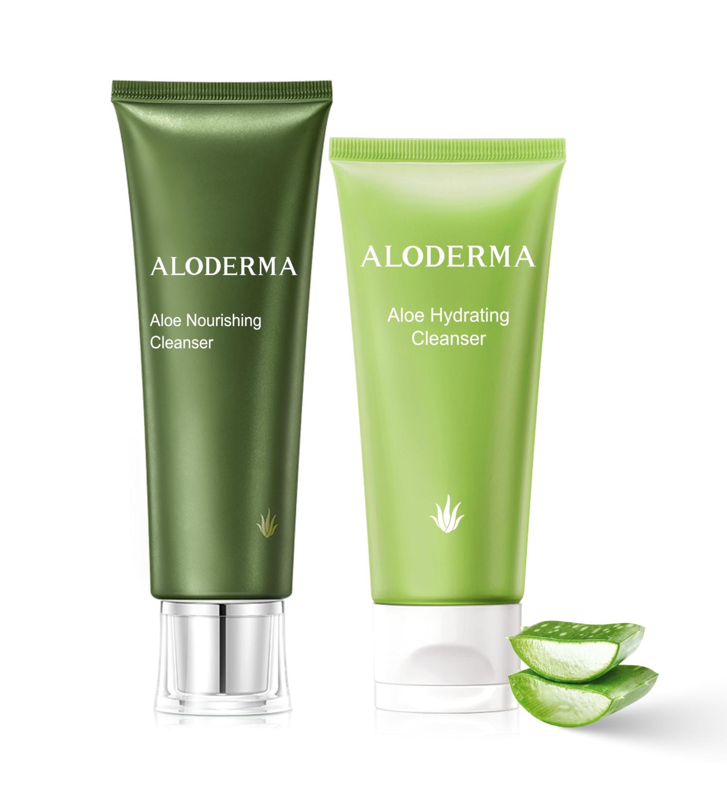 Aloderma Aloe Cleanser Set 2 Pieces - Hydrating Cleanser Nourishing Cleanser - Buy Online on GoSupps.com