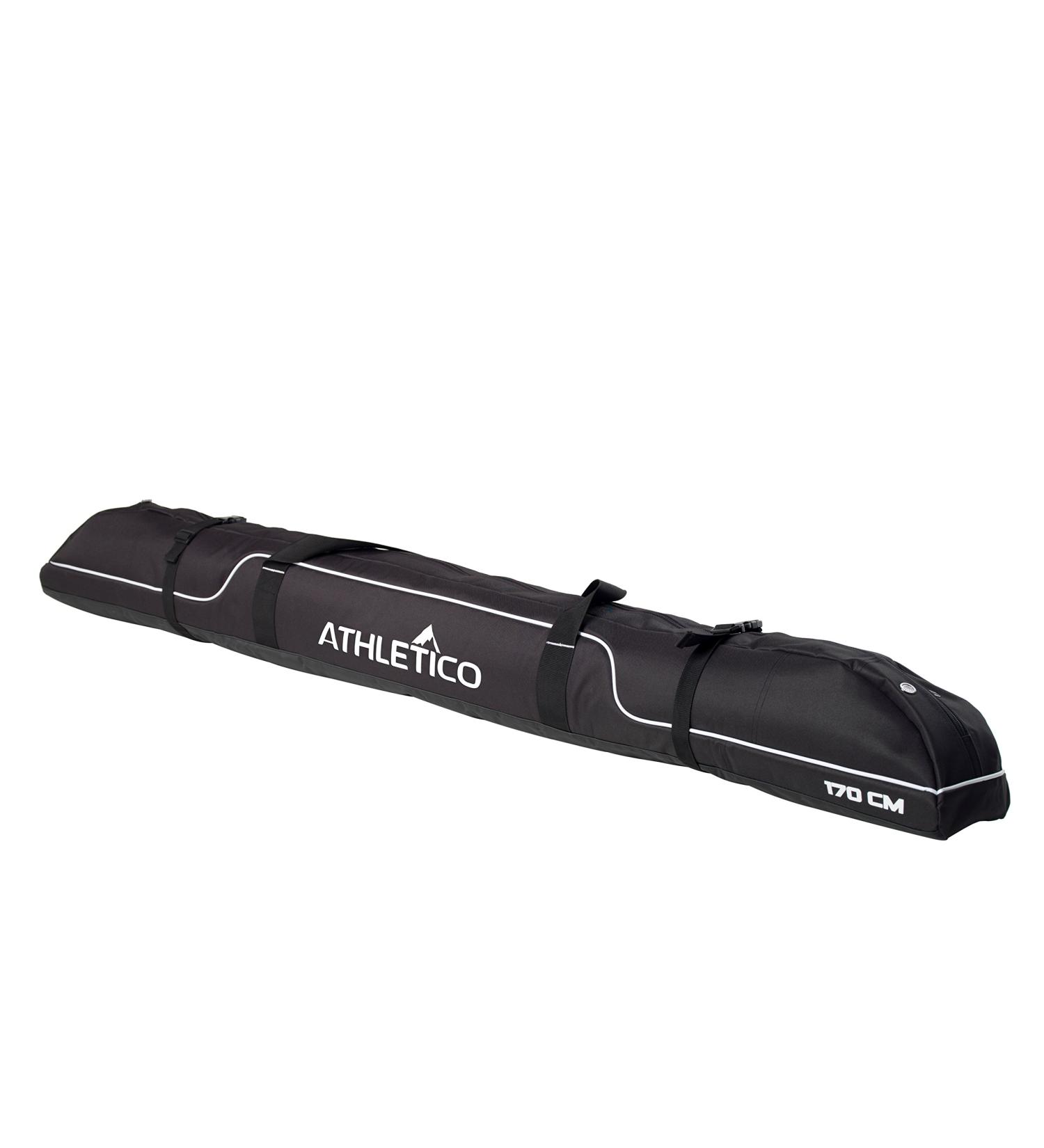 Athletico Diamond Trail Padded Ski Bag - Black 170cm - Single Ski Travel Bag - Buy Online on GoSupps.com