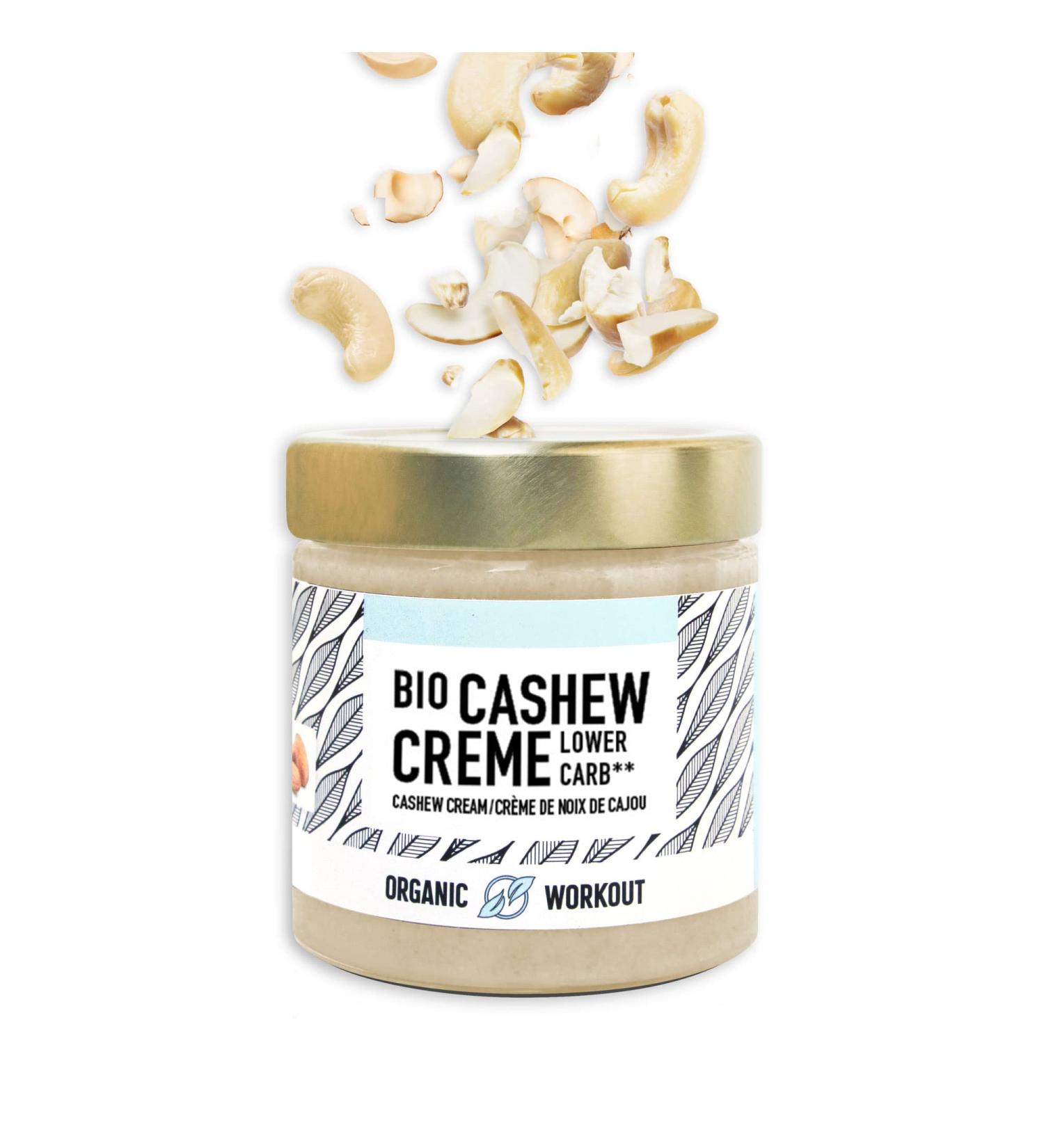 Organic Workout Bio-Cashew with Vanilla Aroma | Vegan | Low-Carb | Sugar-Free | 190g White Chocolate Cashew Treat - Buy Online on GoSupps.com