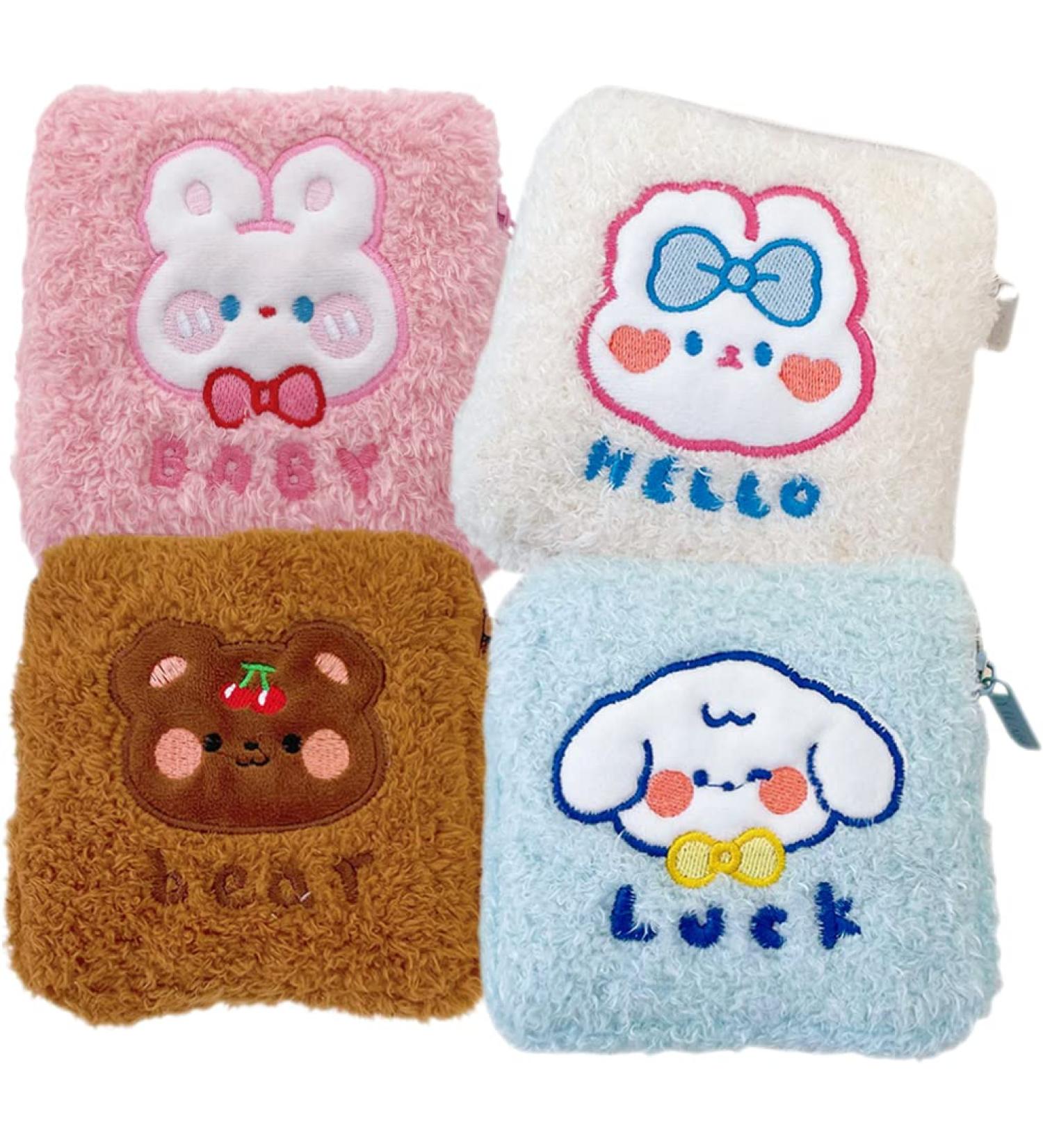 COHEALI Sanitary Napkin Storage Bag - Portable Menstrual Pad Holder for Purse - 4pcs Set for Teen Girls and Women - Zipper Closure - Buy Online on GoSupps.com