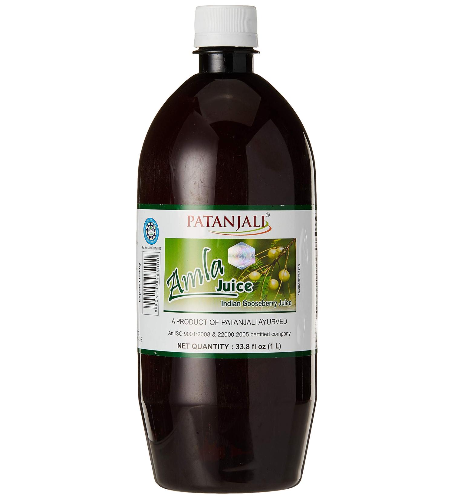 Patanjali Amla (Indian Gooseberry) Juice 1000 ml - Buy Online on GoSupps.com