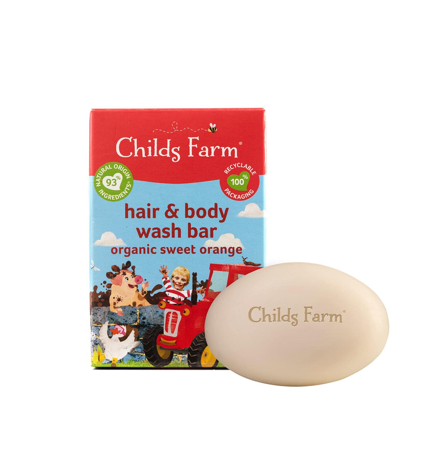 Childs Farm Kids Hair and Body Wash Bar 60g - Organic Sweet Orange Body Bar - Buy Online on GoSupps.com