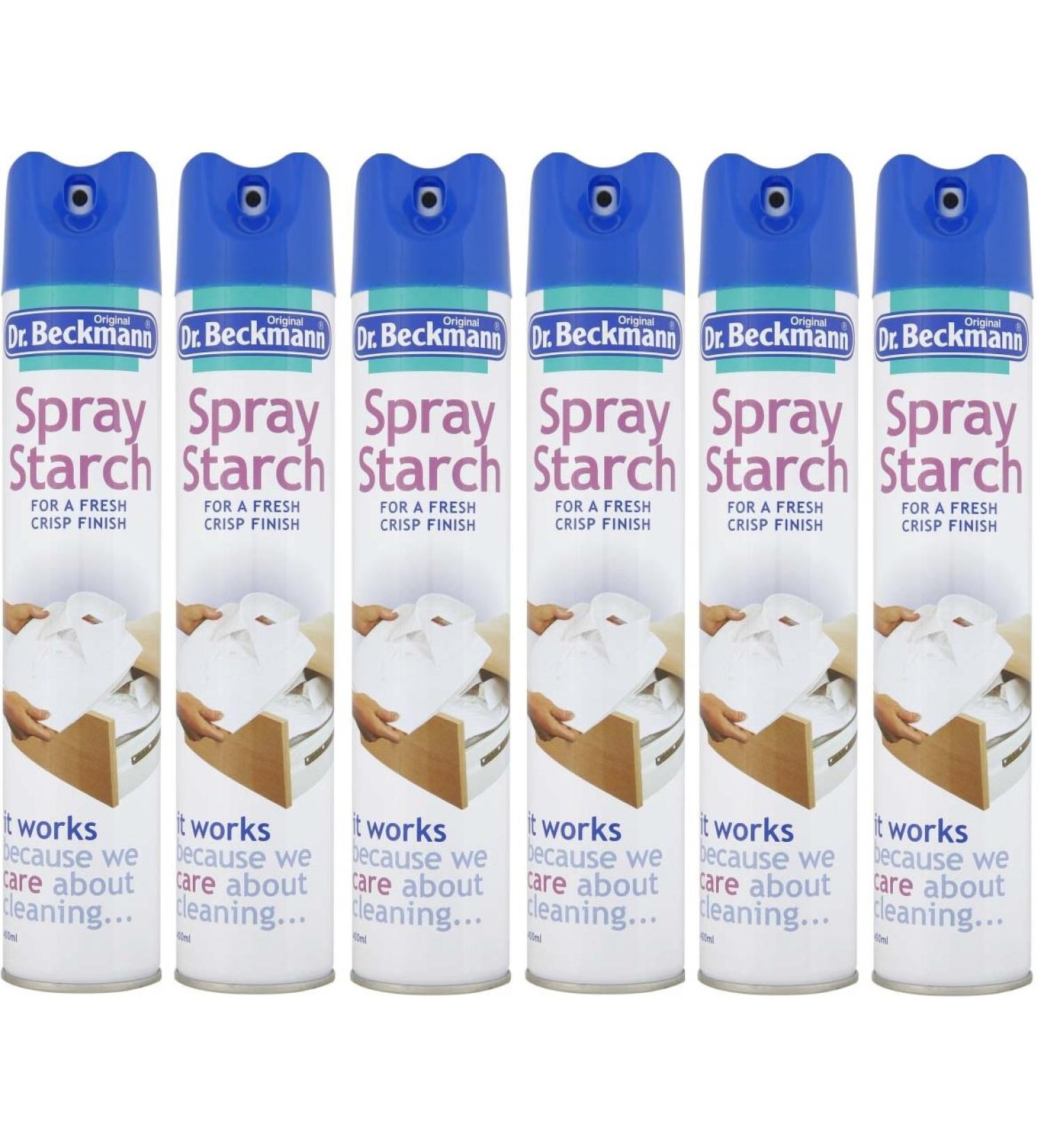 6 x Dr Beckmann Laundry Spray Starch For A Fresh Crisp Finish 6 x 400ML Cans