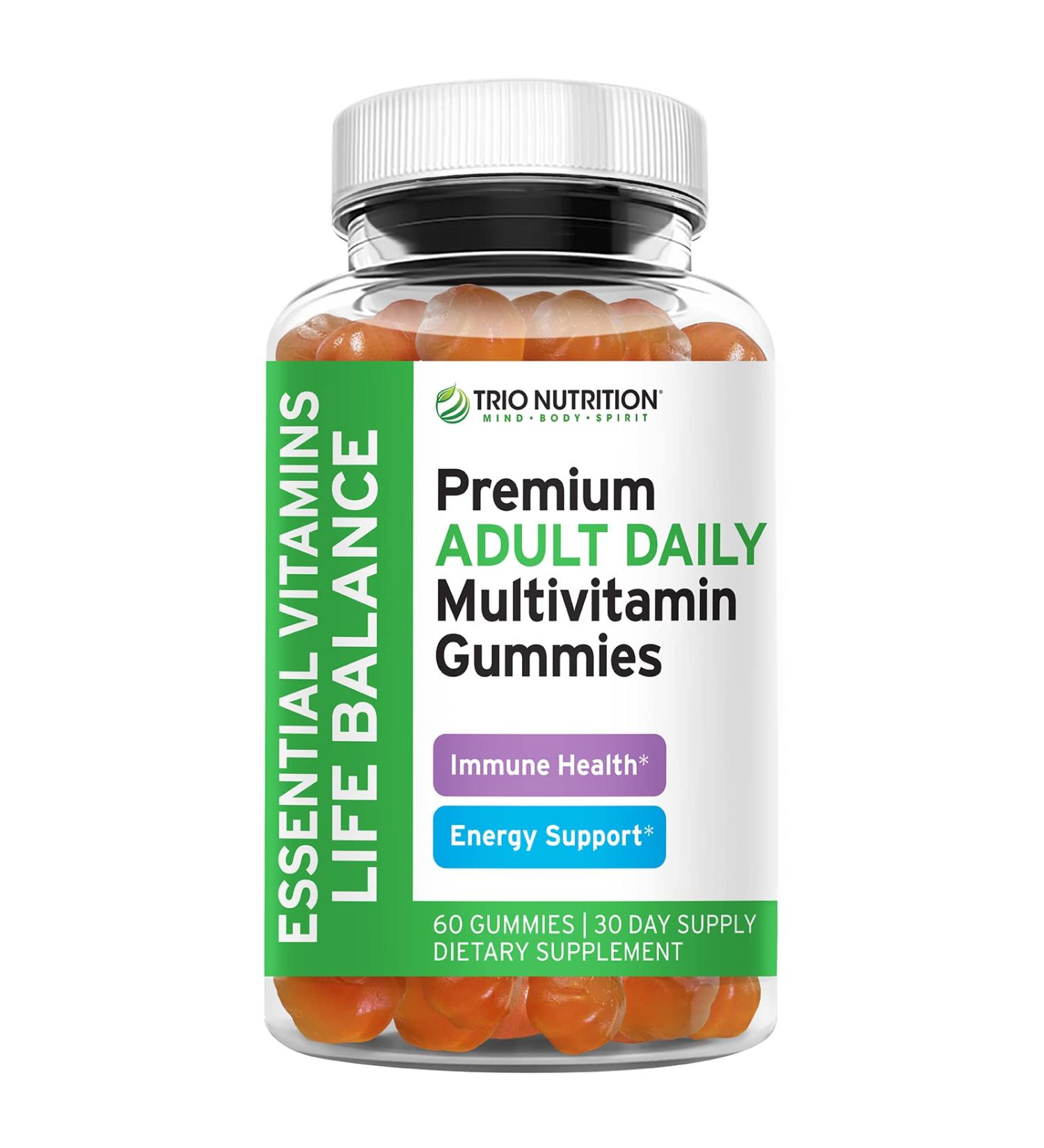 Adult Daily Multivitamin Gummy with Vitamins C & Zinc | Immune & Energy Support for Men & Women | Non-GMO & Gluten-Free - Buy Online on GoSupps.com
