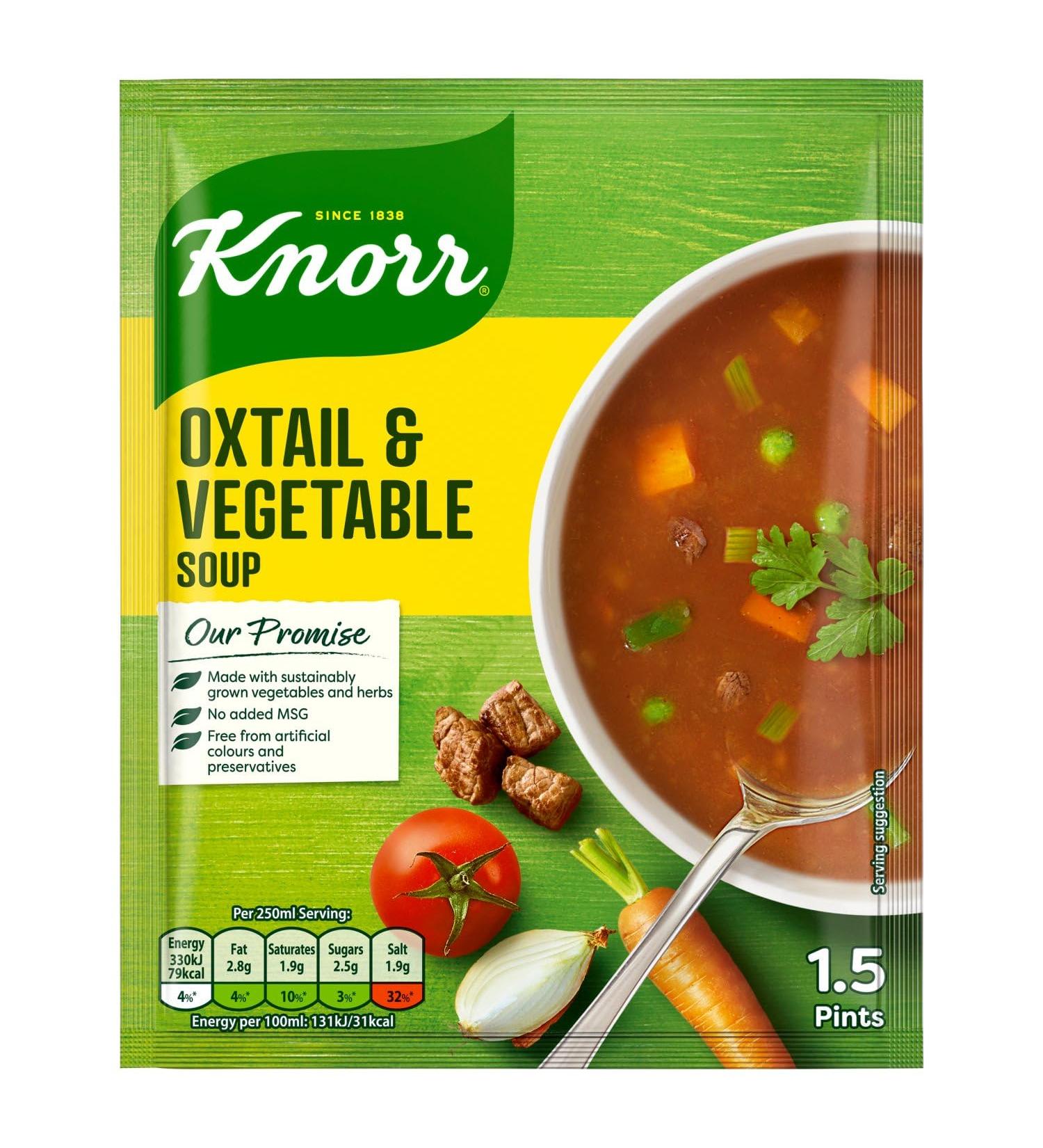 Knorr Oxtail & Vegetable Soup (66 Grams) Vegetable Oxtail 66.00 g (Pack of 1)