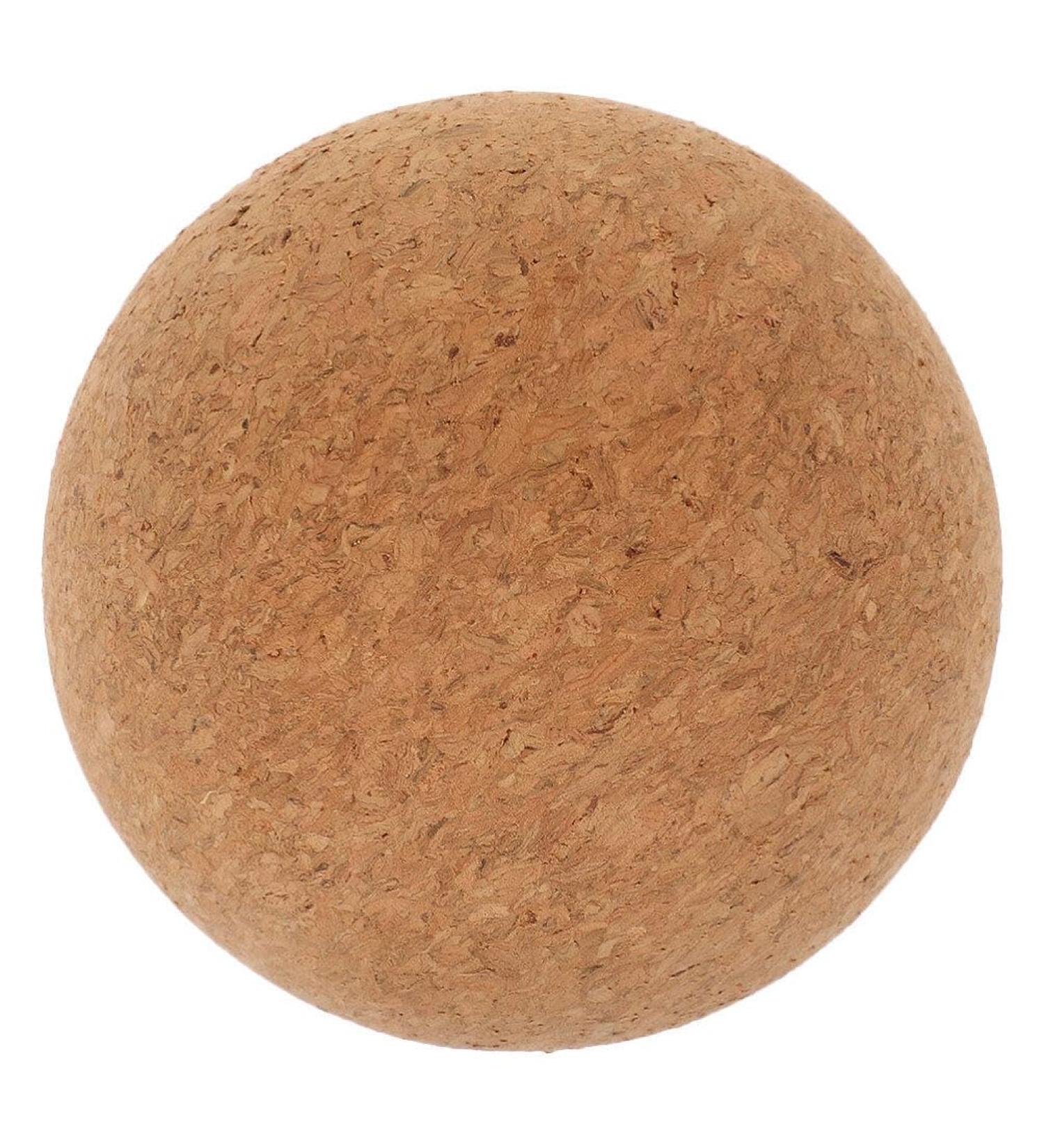 Minkissy Cork Massage Ball | Lacrosse Foot Massager for Plantar Fasciitis | High-Density Wooden Yoga Ball 100mm | International Shipping - Buy Online on GoSupps.com