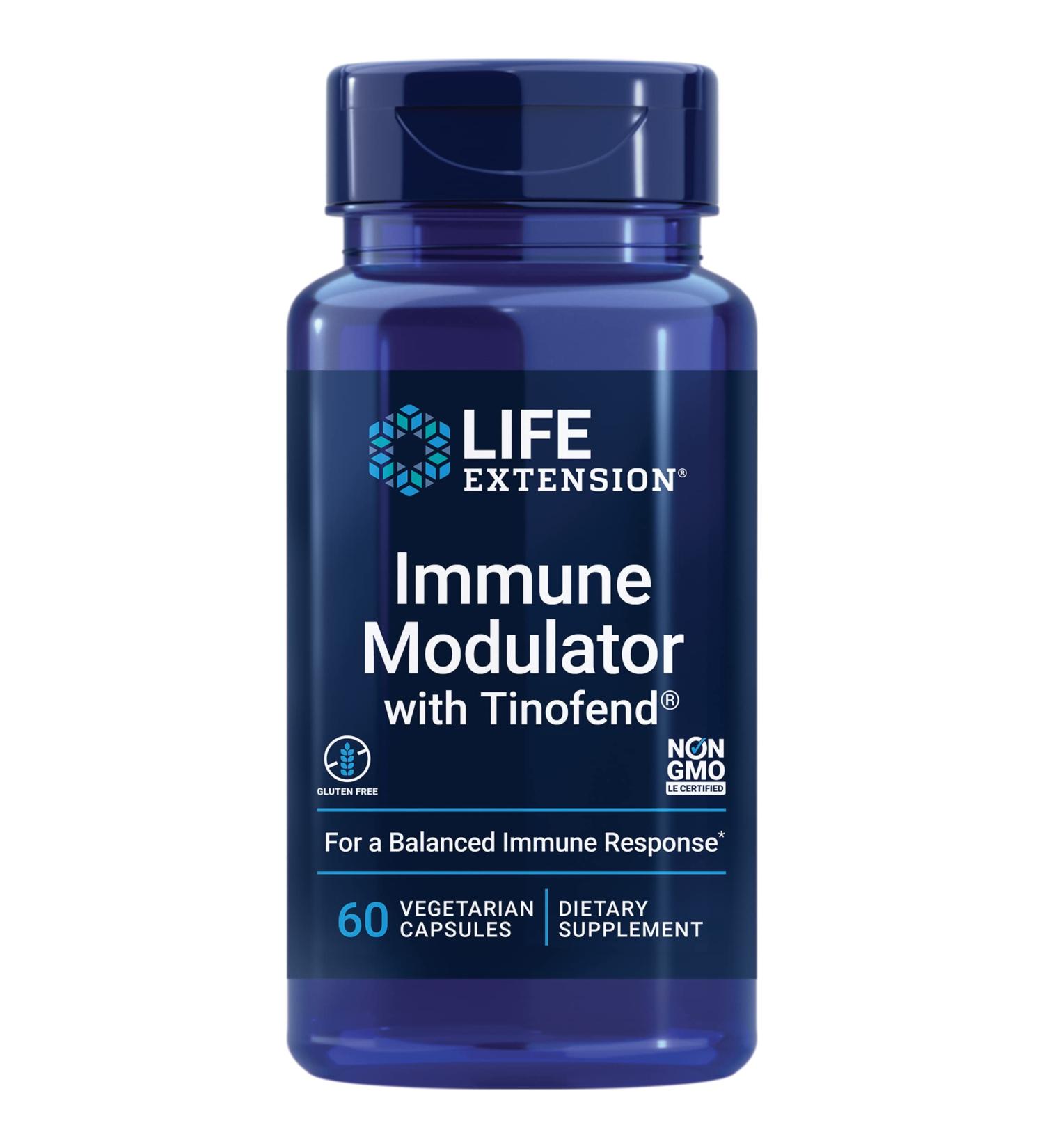 Life Extension Immune Modulator with Tinofend - 60 Vegetarian Capsules for Enhanced Immunity - Buy Online on GoSupps.com