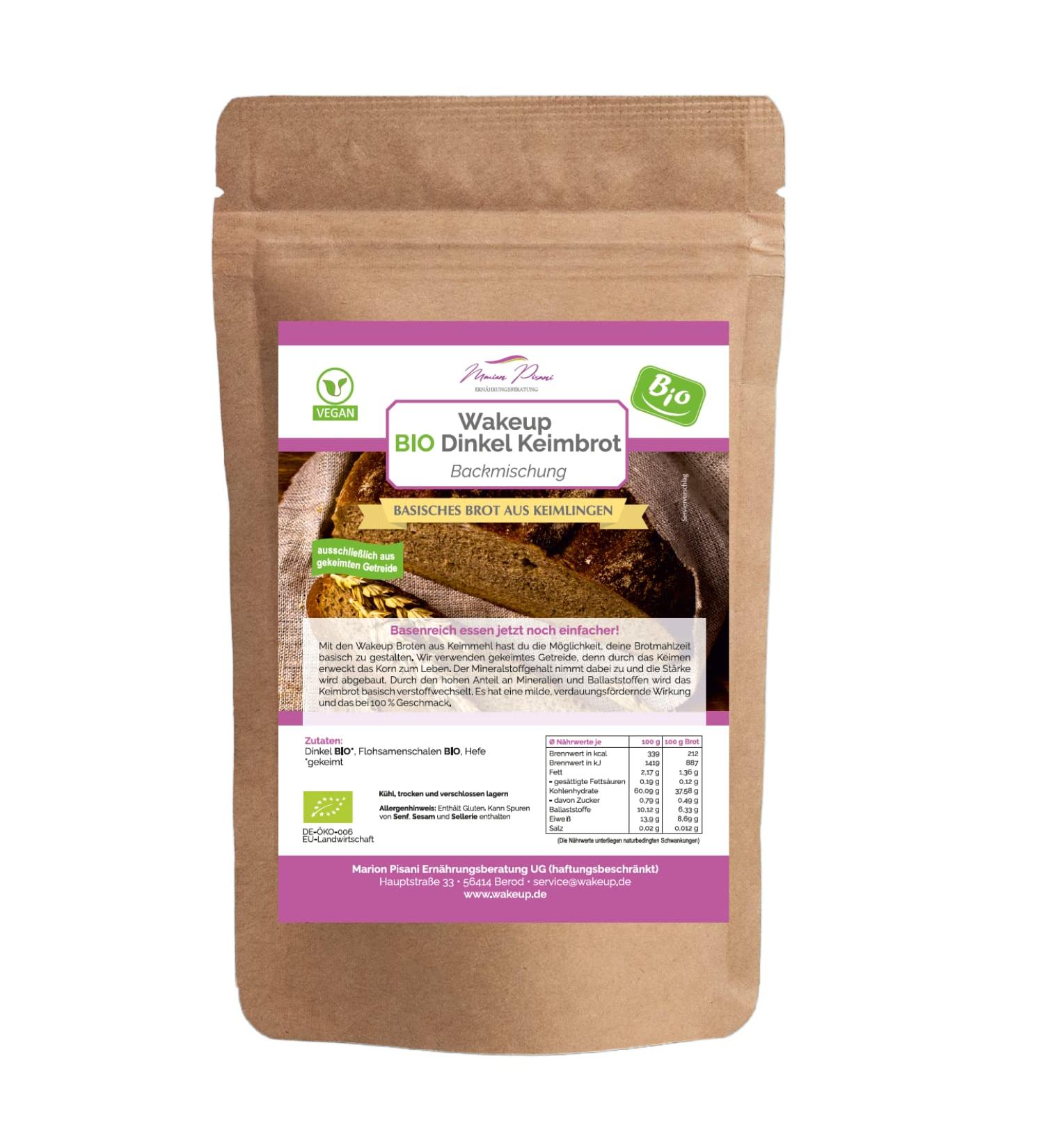Bio Spelled Germ Bread Baking Mix - 750g | Organic & Lab-Tested Perfect for 2-3 Loaves | International Shipping Available - Buy Online on GoSupps.com