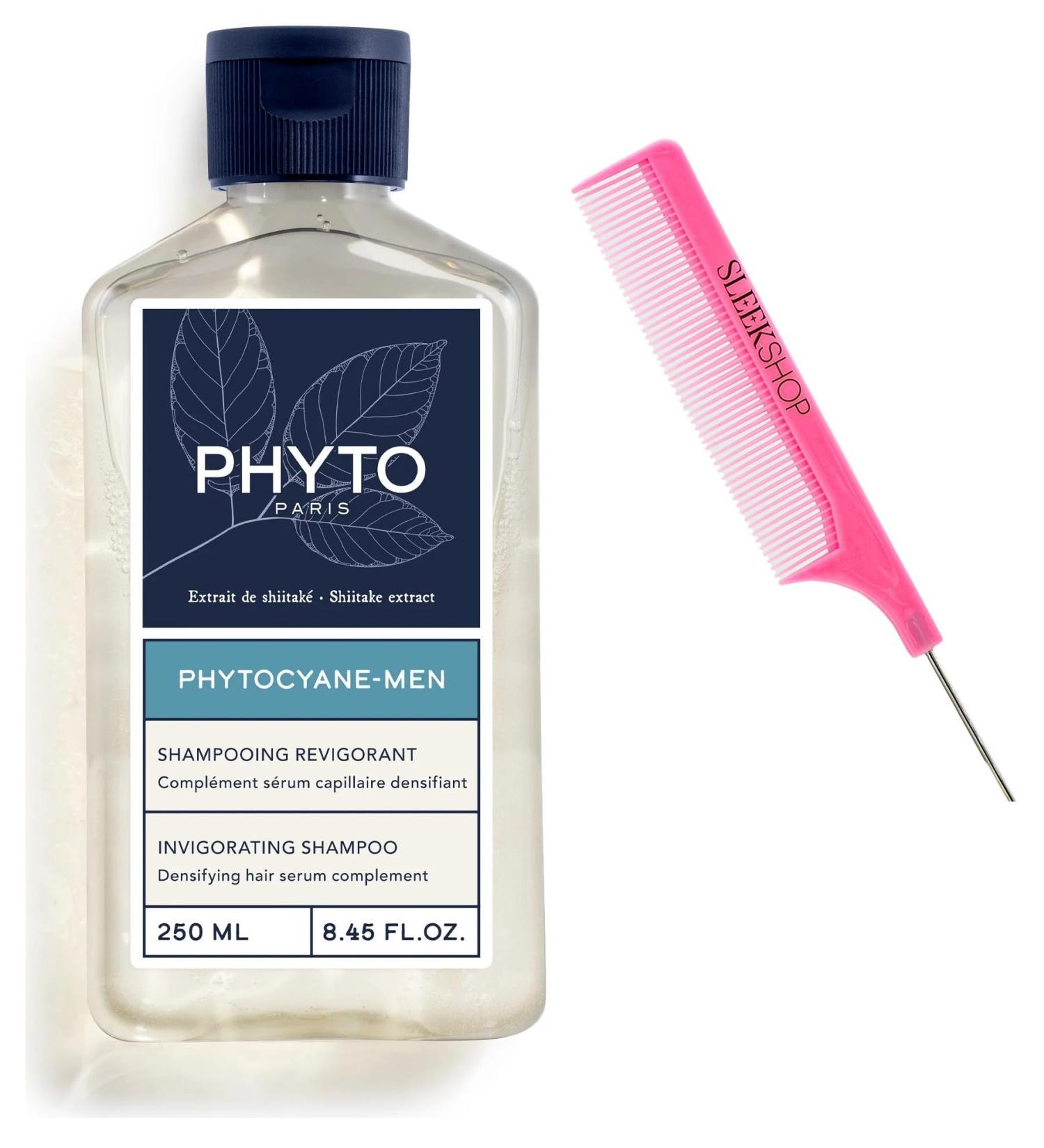 boem SIeekshop comb + Ph to Paris Ph tocyane Men Invigorating Shampoo - Man Hair Products 2024-2025 Newest Version (w/Pink Comb) (Ph tocyane Men Shampoo (8.5 oz))