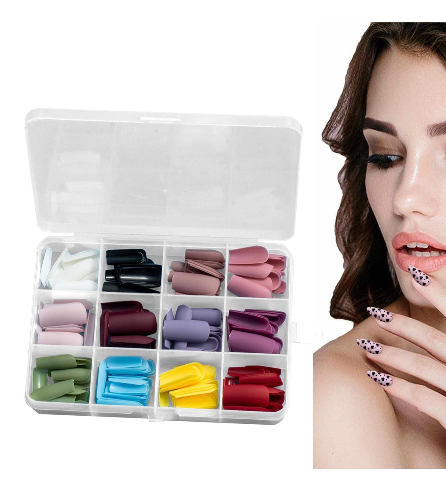 Stick on Nails - Matte and Glossy False Nail Tips | Full Long Ballerina Fake Nails Matte and Glossy False Nail for Women Girls Tosier Matte Medium Rectangle - Buy Online on GoSupps.com