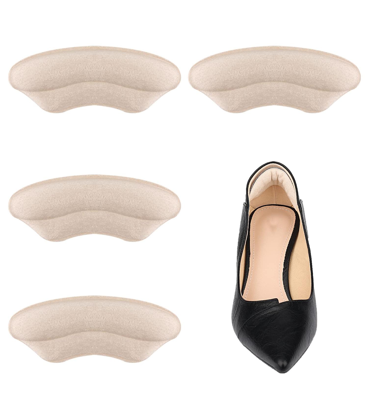 Kinbom Heel Cushions - Self-Adhesive Suede Grip Liner for Loose Shoes | 2 Pairs Skin Color for Men & Women | Perfect for Sneakers & High Heels - Buy Online on GoSupps.com