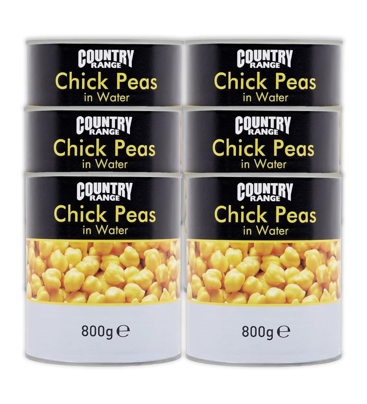 Country Range | Chick Peas in Water | 6x800g - Buy Online on GoSupps.com