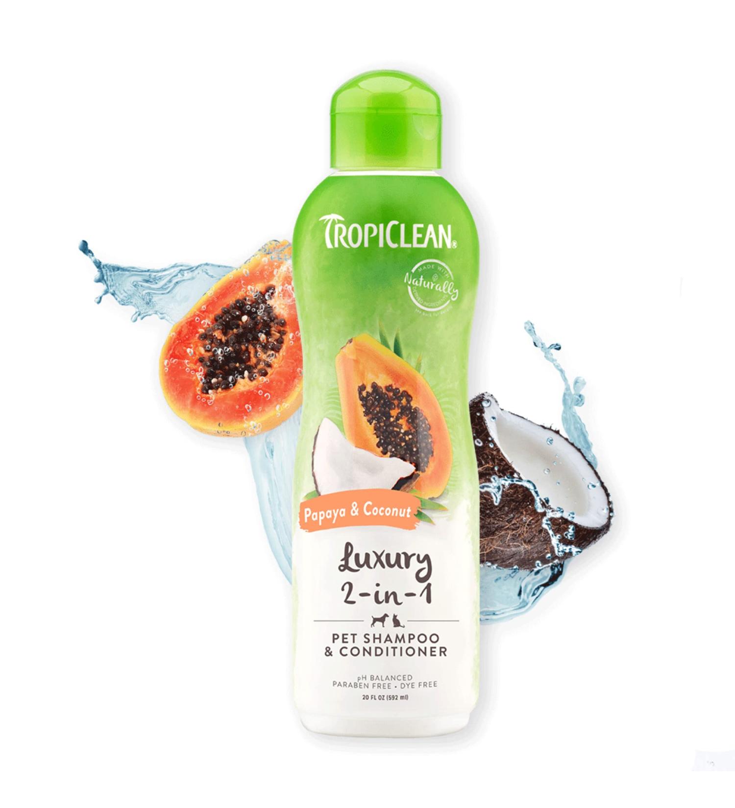 TropiClean Pet Wash: 2-in-1 Shampoo & Conditioner for Cats & Dogs - 20 oz - Buy Online on GoSupps.com
