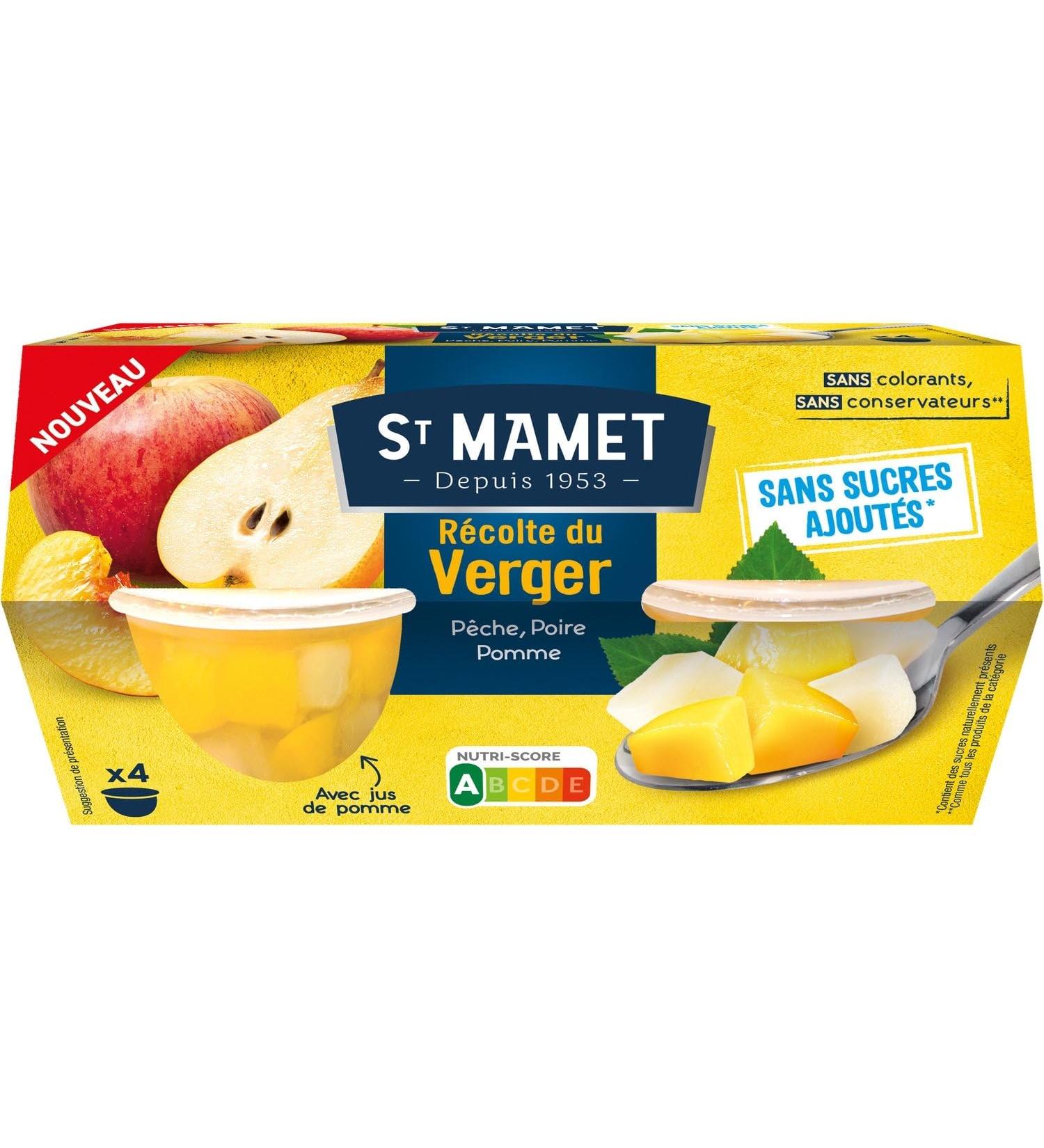 ST MAMET D lice Fruit e en Sirop L ger Cocktail de Verger Raffin (4 pots de 113g) - Le lot de 3