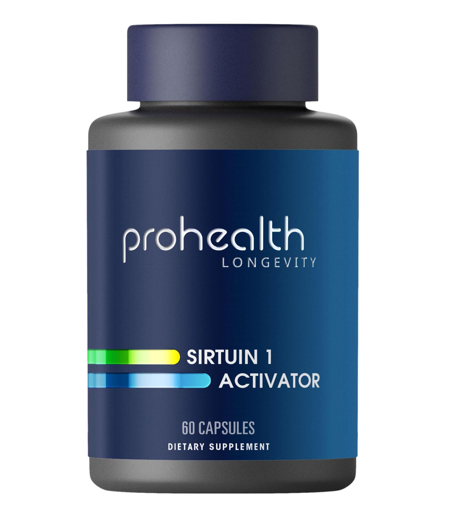 ProHealth Sirtuin 1 Activator | 60 Capsules | Resveratrol Combined with Pterostilbene Activates SIRT1 for Longevity & Cellular Support | Triple Lab-Tested, GMP-Manufactured in USA