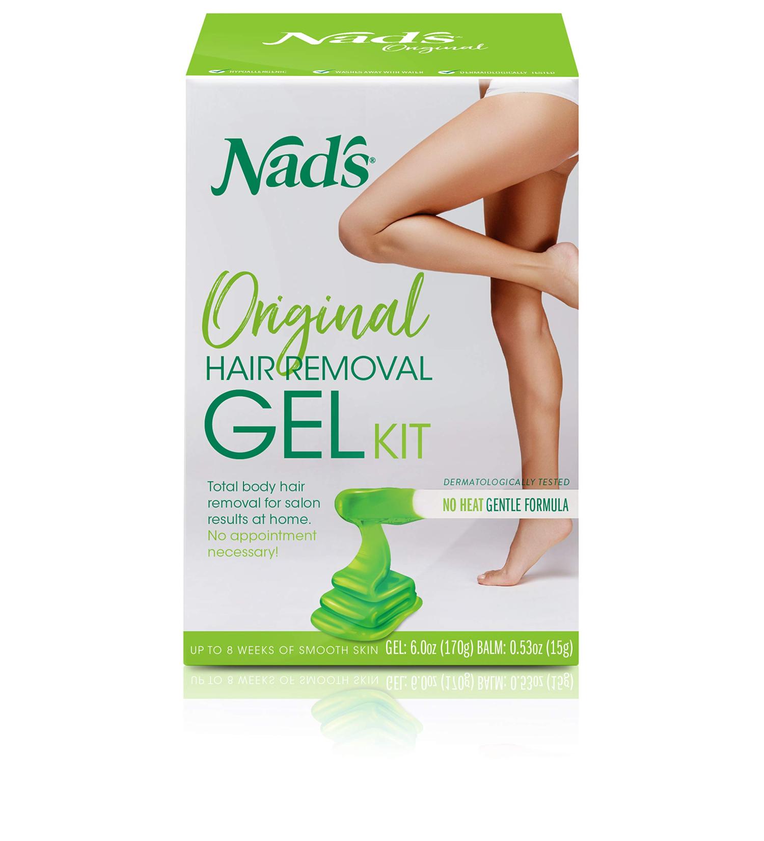 Nad's Gel Wax Hair Removal Kit for Women - Body & Face - 6 oz - Buy Online on GoSupps.com