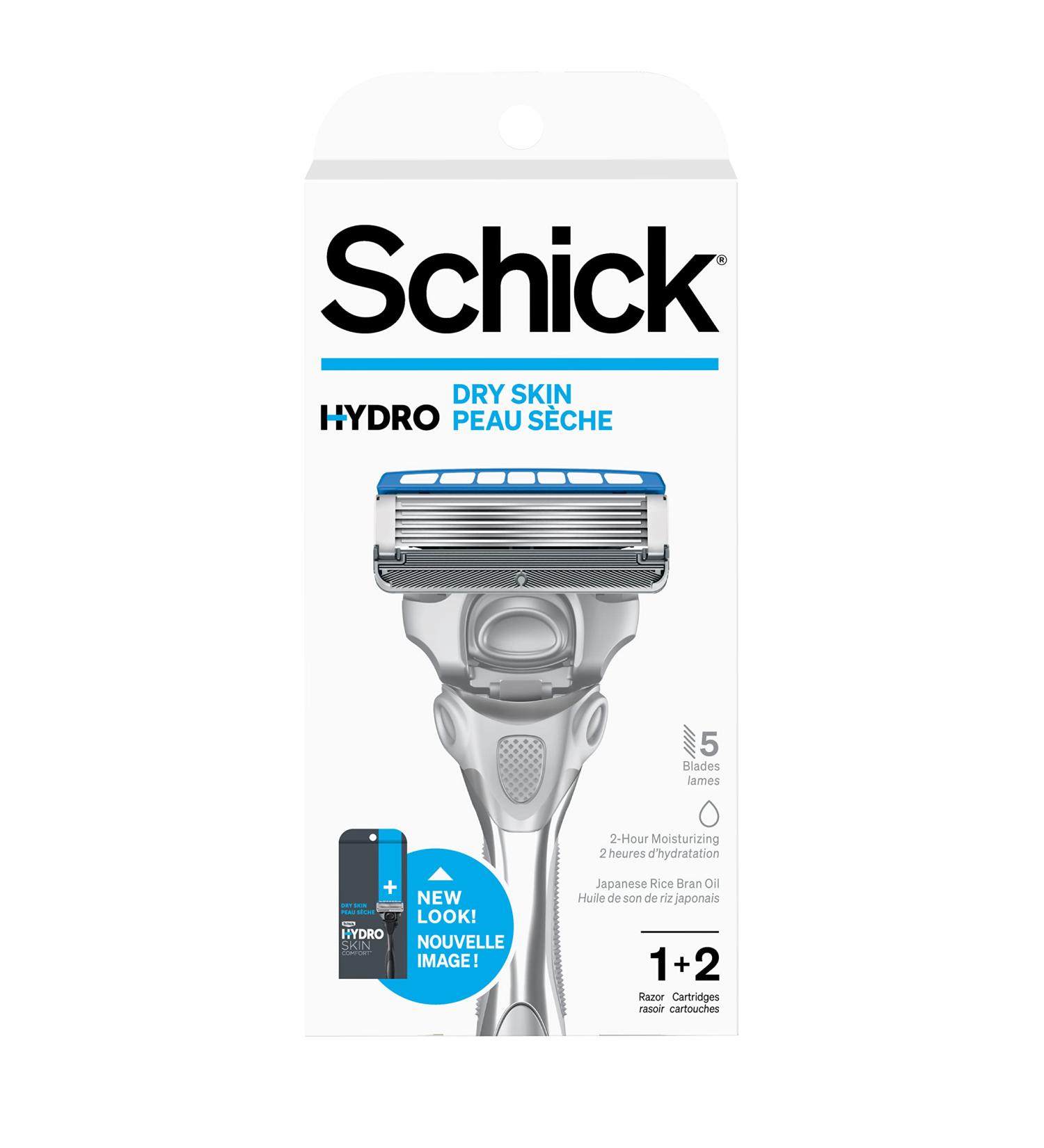 Schick Hydro 5 Sense Hydrate Razor for Men - 1 Handle, 2 Refills - Shock Absorb Technology - Buy Online on GoSupps.com