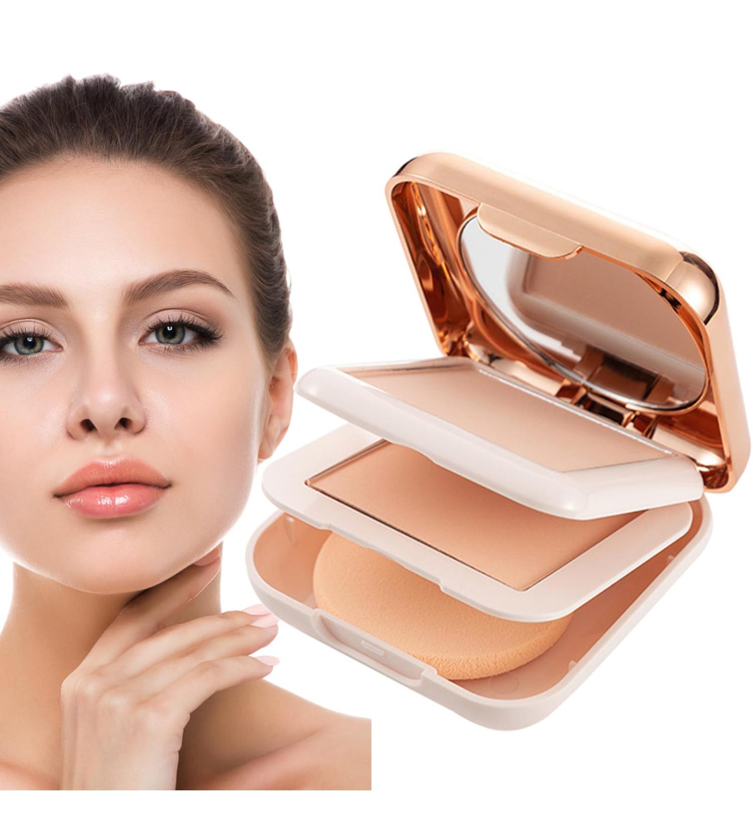 Pressed Powder CompactFine double layer compact powder Long Lasting Oil Control Cosmetic Pore Filler Setting Powder Waterproof for Silky Delicate Makeup Bubei - Buy Online on GoSupps.com