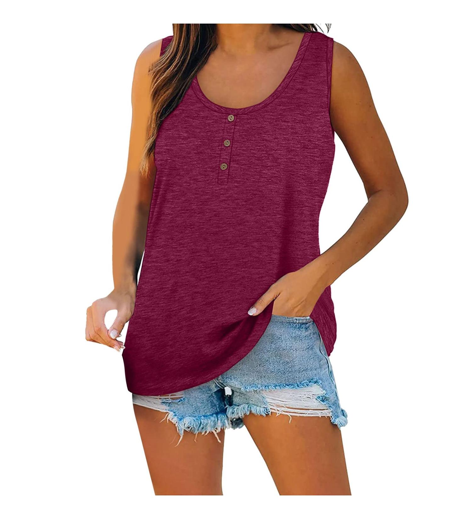 Short Sleeve T Shirts Clothing Woman T-Shirt Casual Black Clothing Top Women's Floral Pattern for Women Crop Tops Shirt Shirts Top Women's Summer Tank Top 6-hot Pink M - Buy Online on GoSupps.com